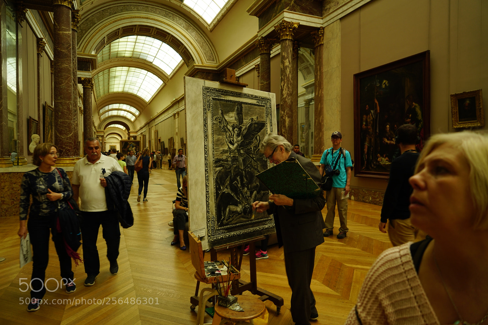 Sony a7R II sample photo. Artista al louvre photography
