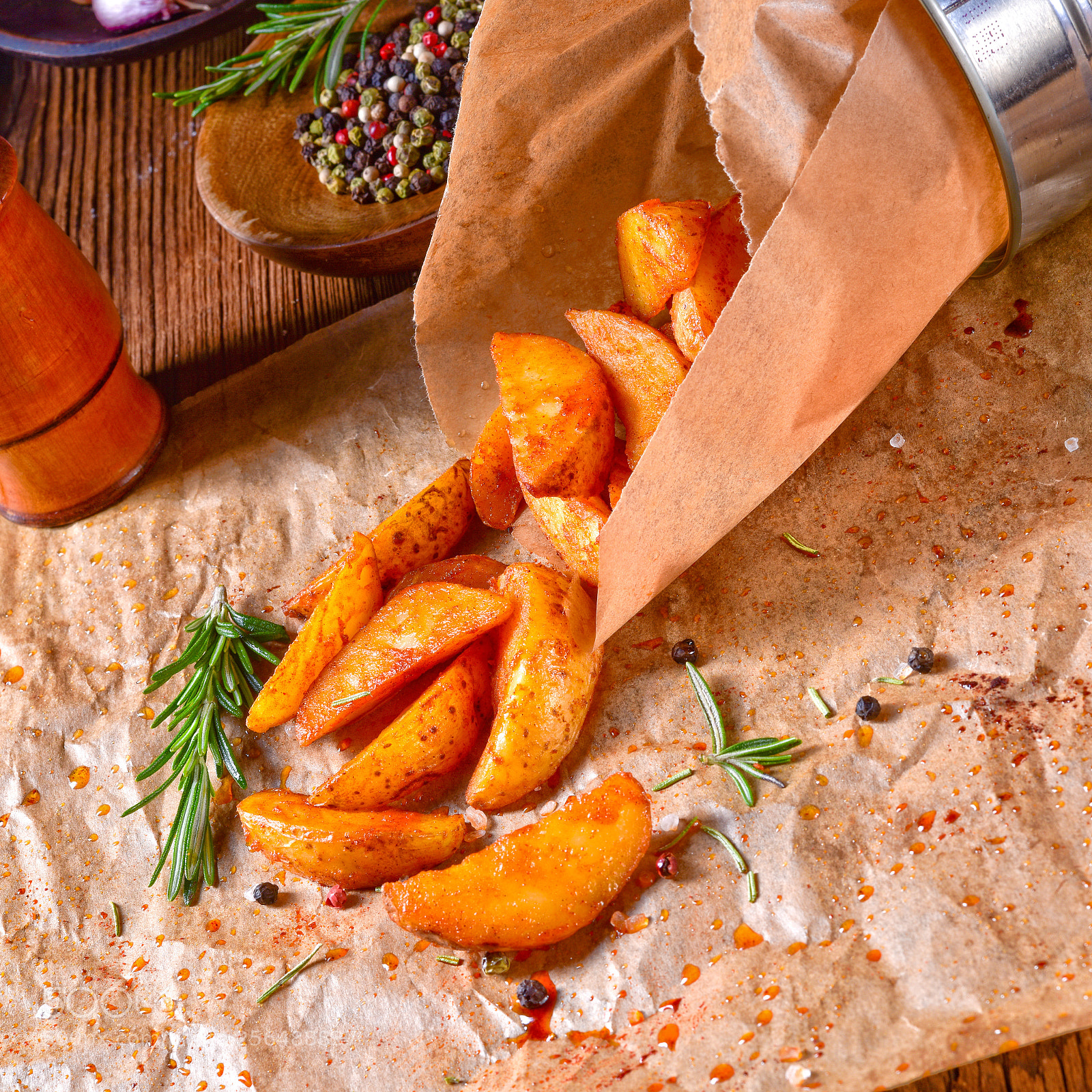 Nikon D810 sample photo. Rosemary potato wedges from photography
