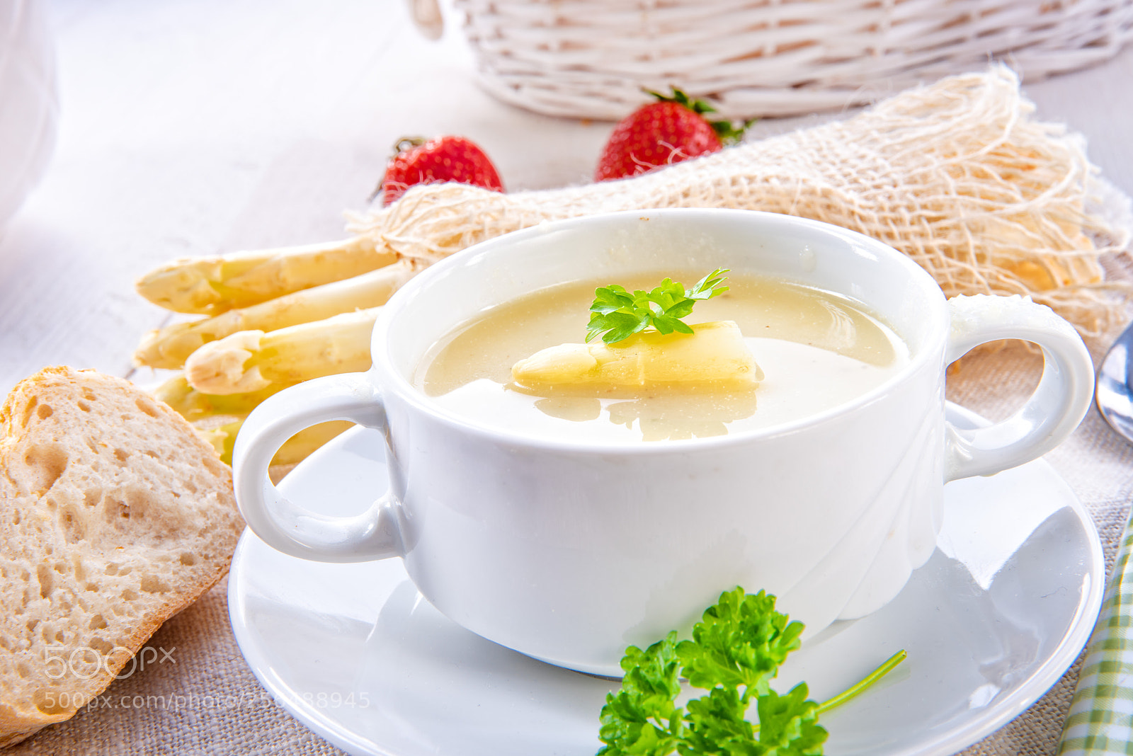 Nikon D810 sample photo. Asparagus cream soup with photography