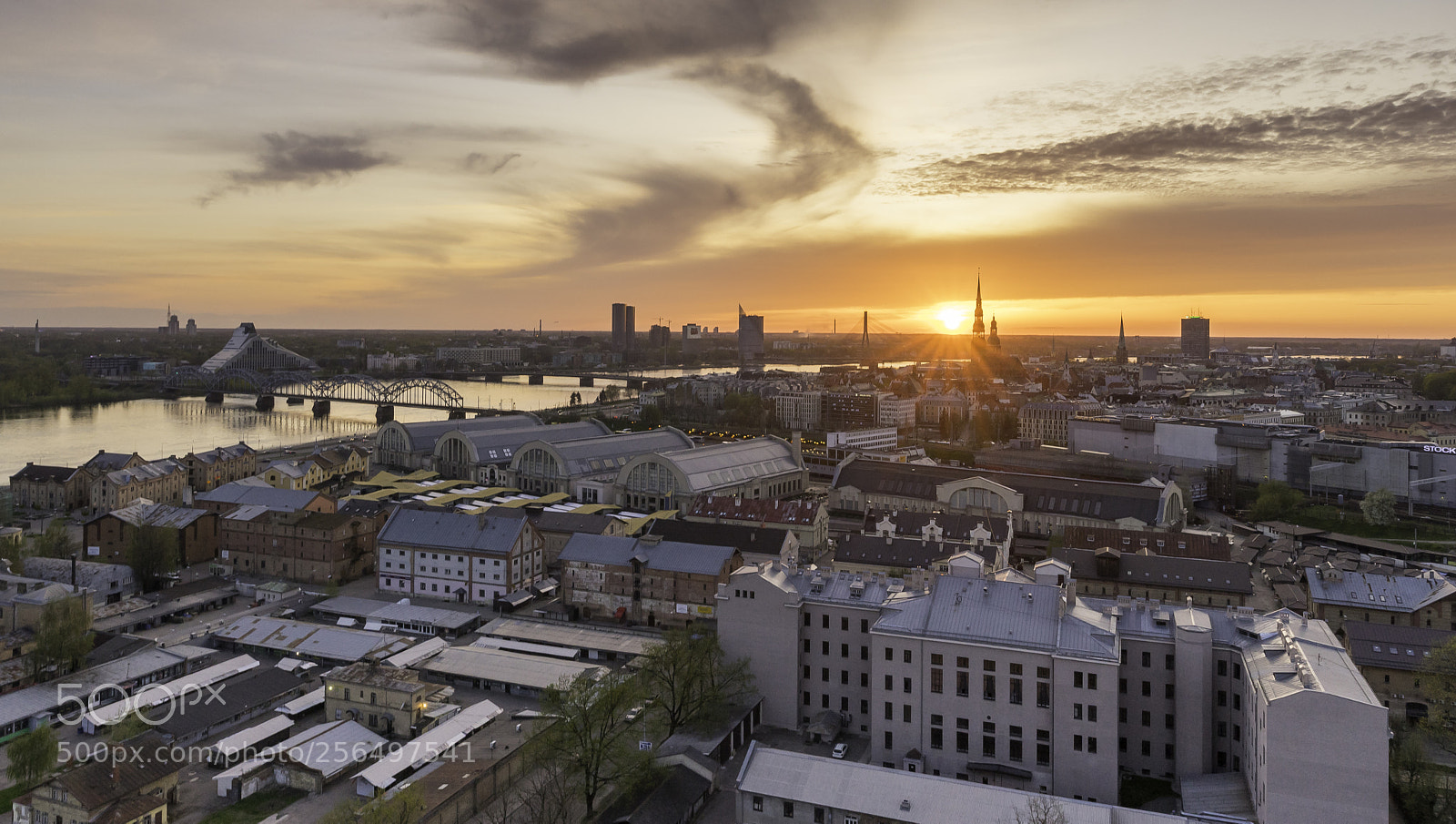 Sony a7 sample photo. Sunset over riga, latvia photography
