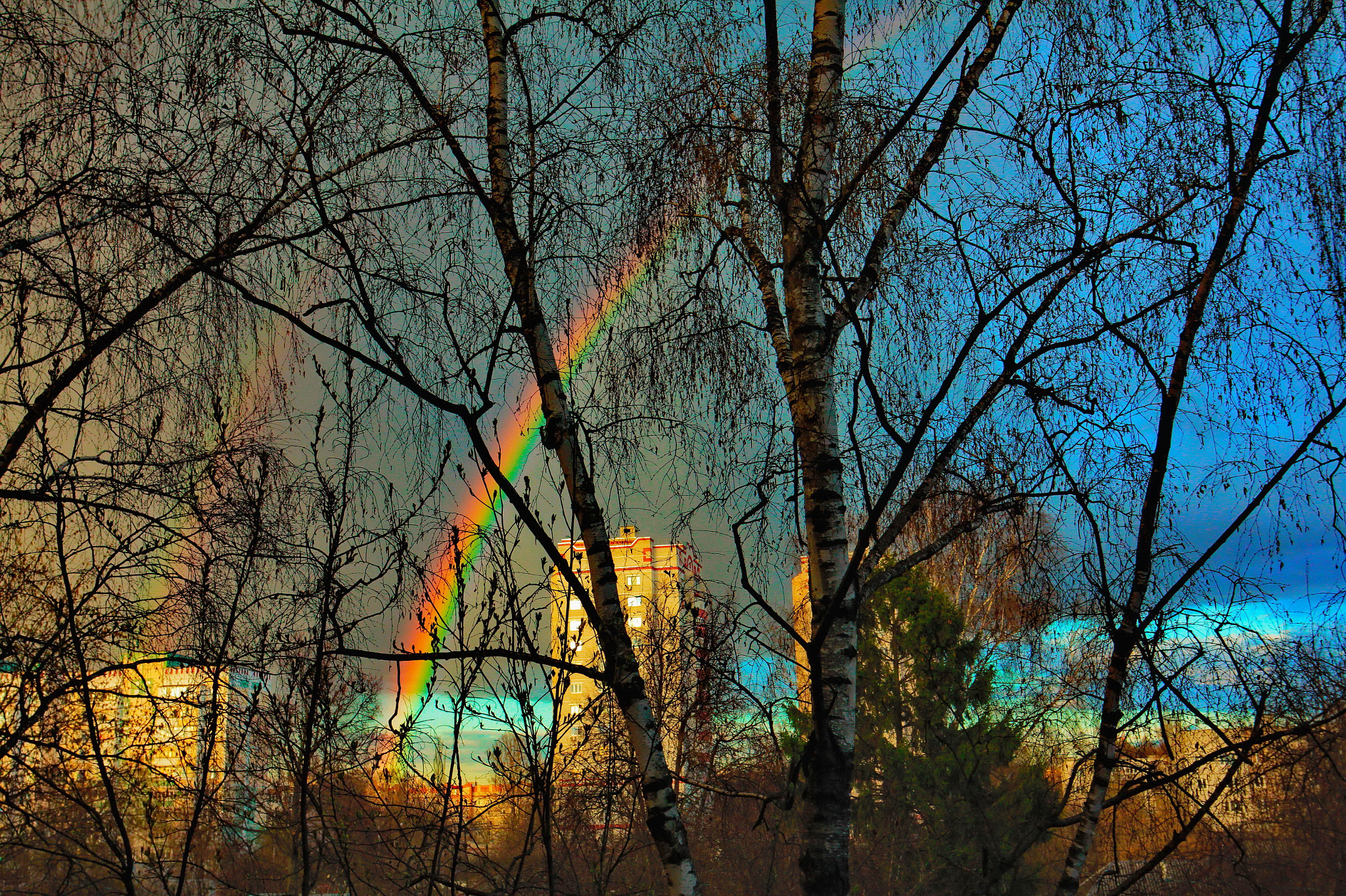 Canon EOS sample photo. Double rainbow photography
