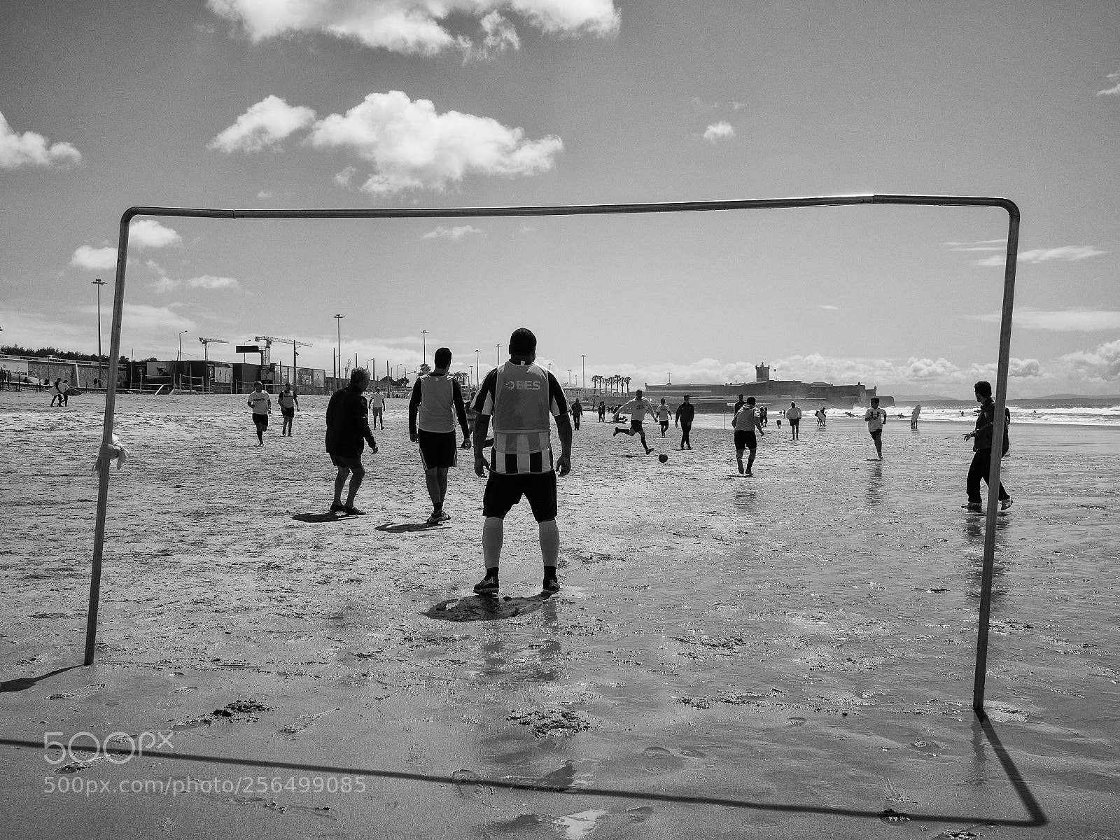 Olympus OM-D E-M5 sample photo. Football on the beach photography