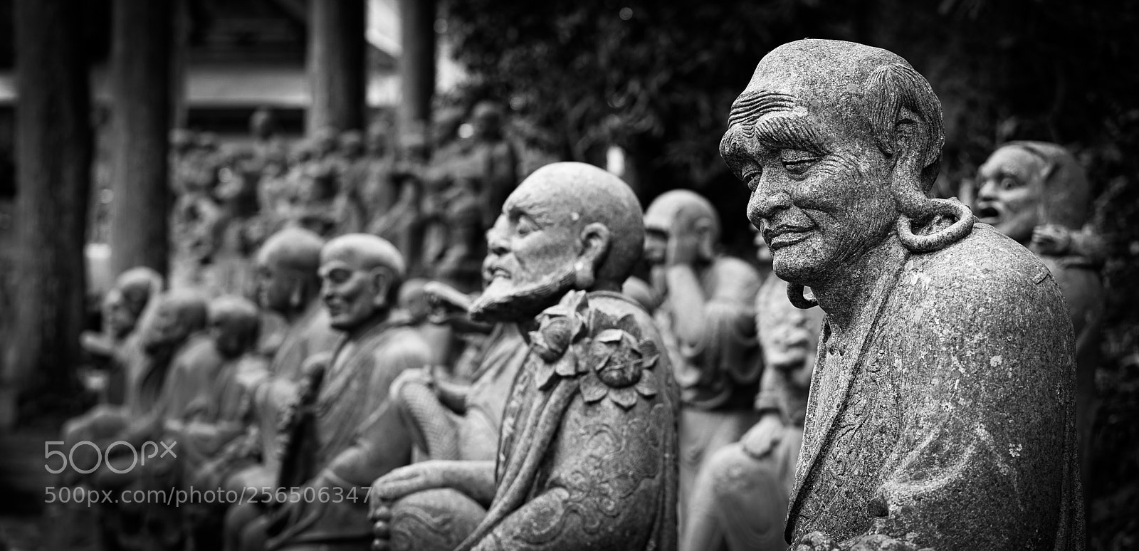 Sony a7R II sample photo. Monk statues at temple 66 photography