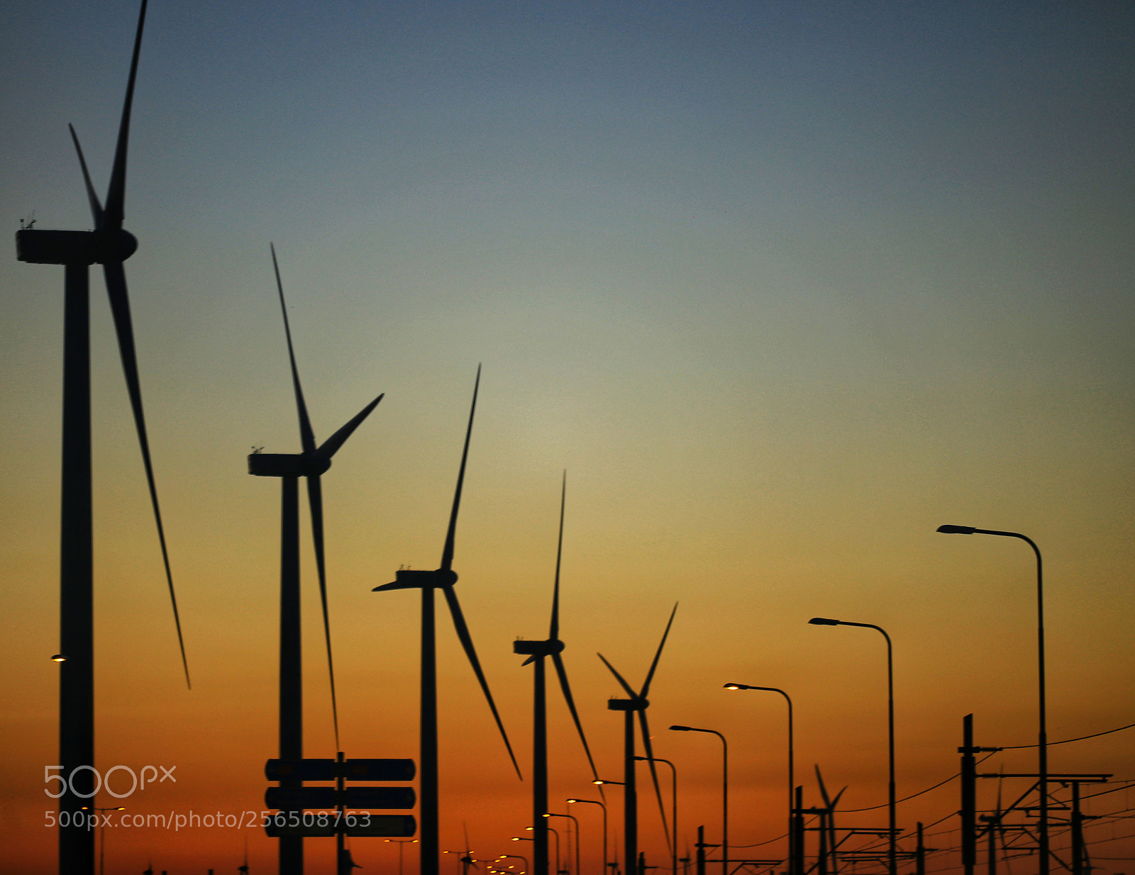 Canon EOS 6D sample photo. The dusk windmills photography