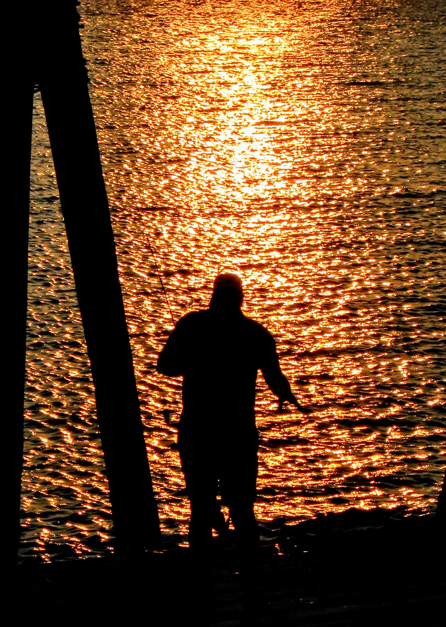 Canon PowerShot A590 IS sample photo. ..twilight fisherman.. photography