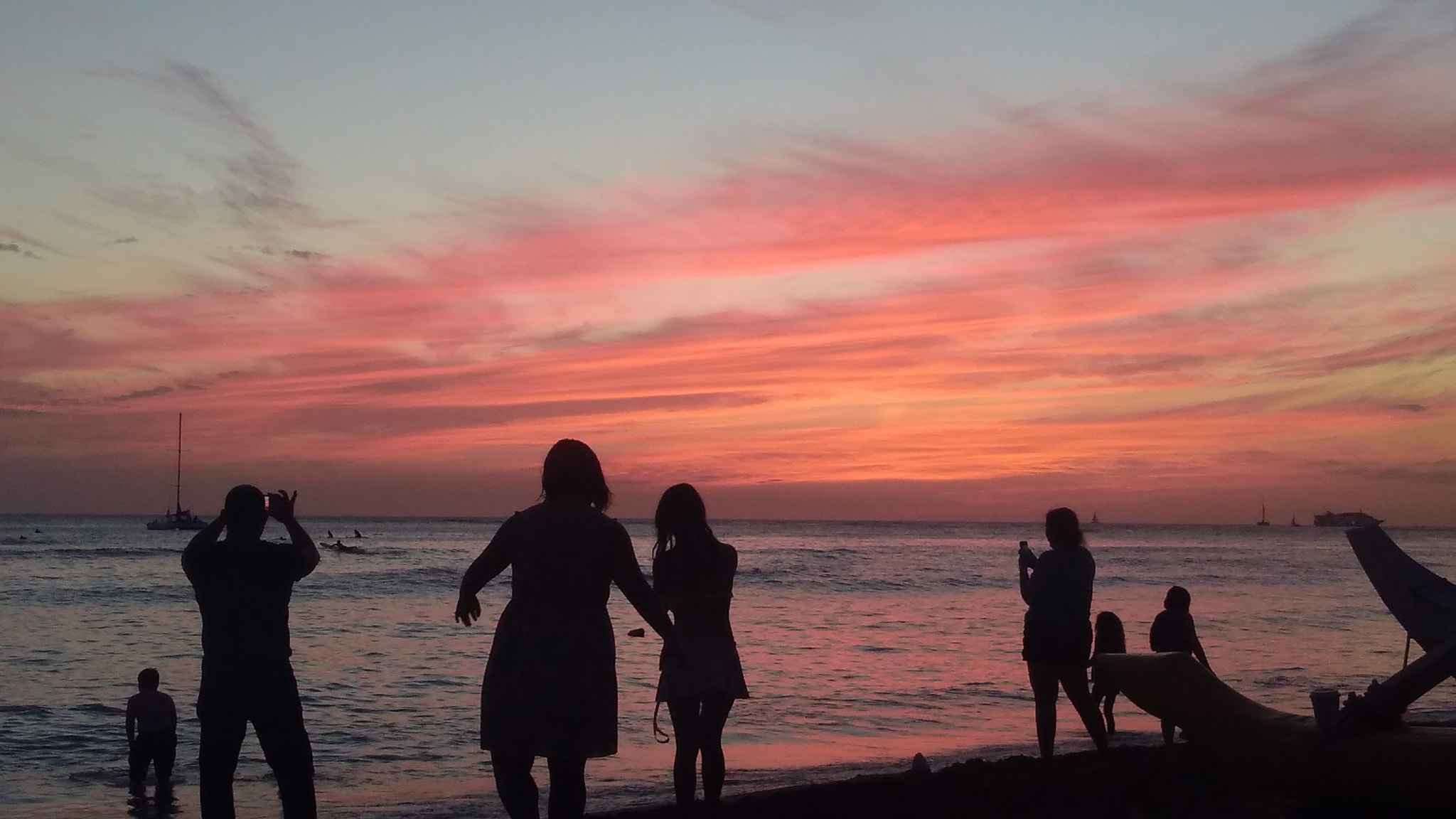 Motorola Moto G Play sample photo. Pink silhouettes photography