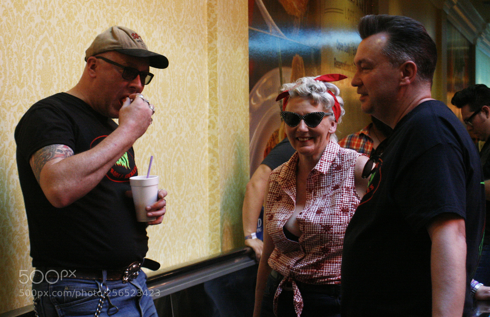 Canon EOS 30D sample photo. Red bandana lady and photography