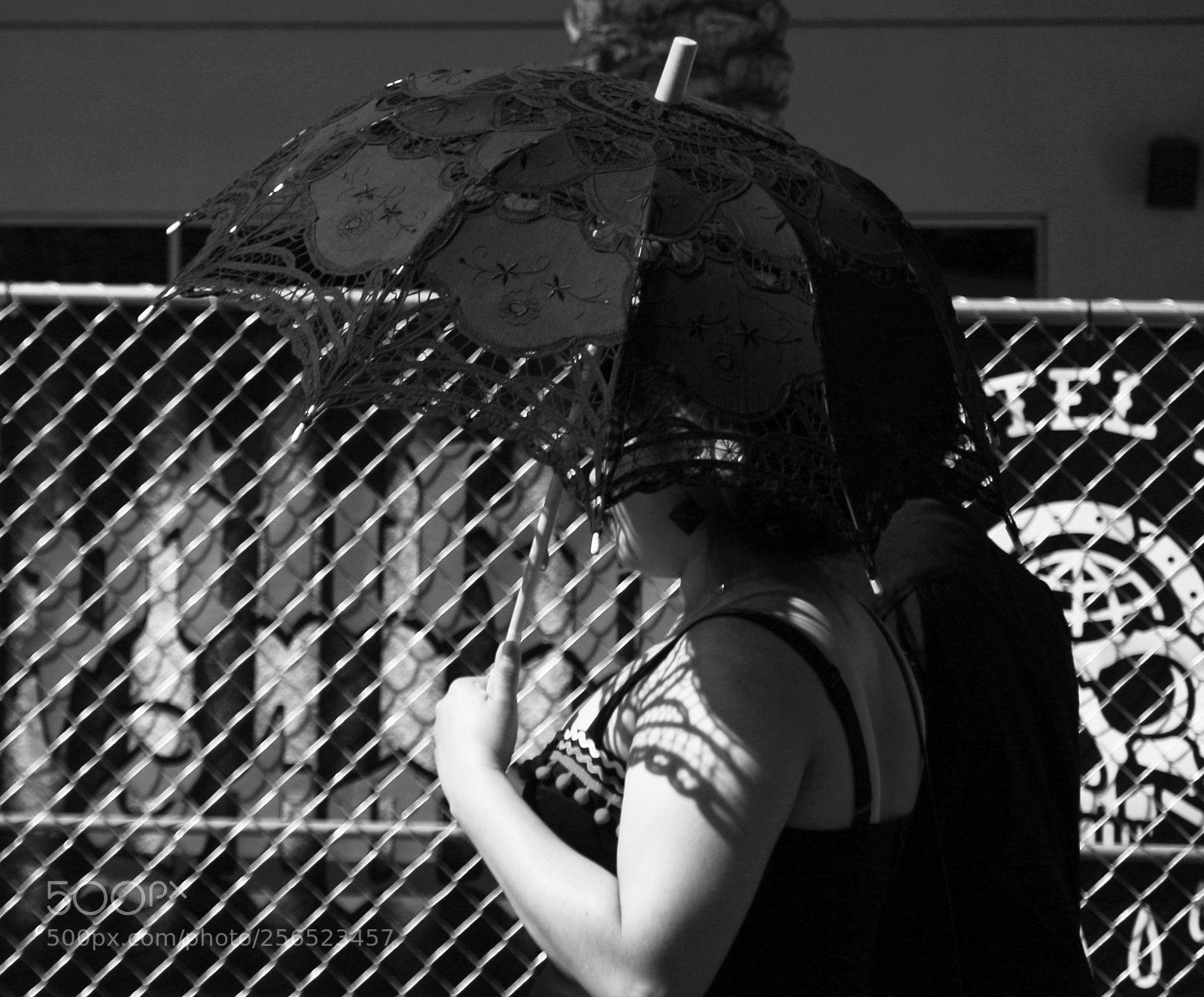 Canon EOS 30D sample photo. Black lace parasol photography