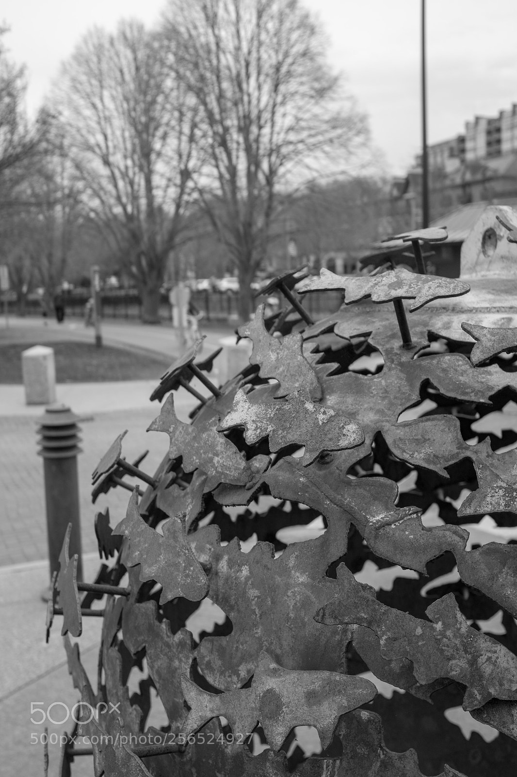 Fujifilm X100T sample photo. Fish sculpture photography