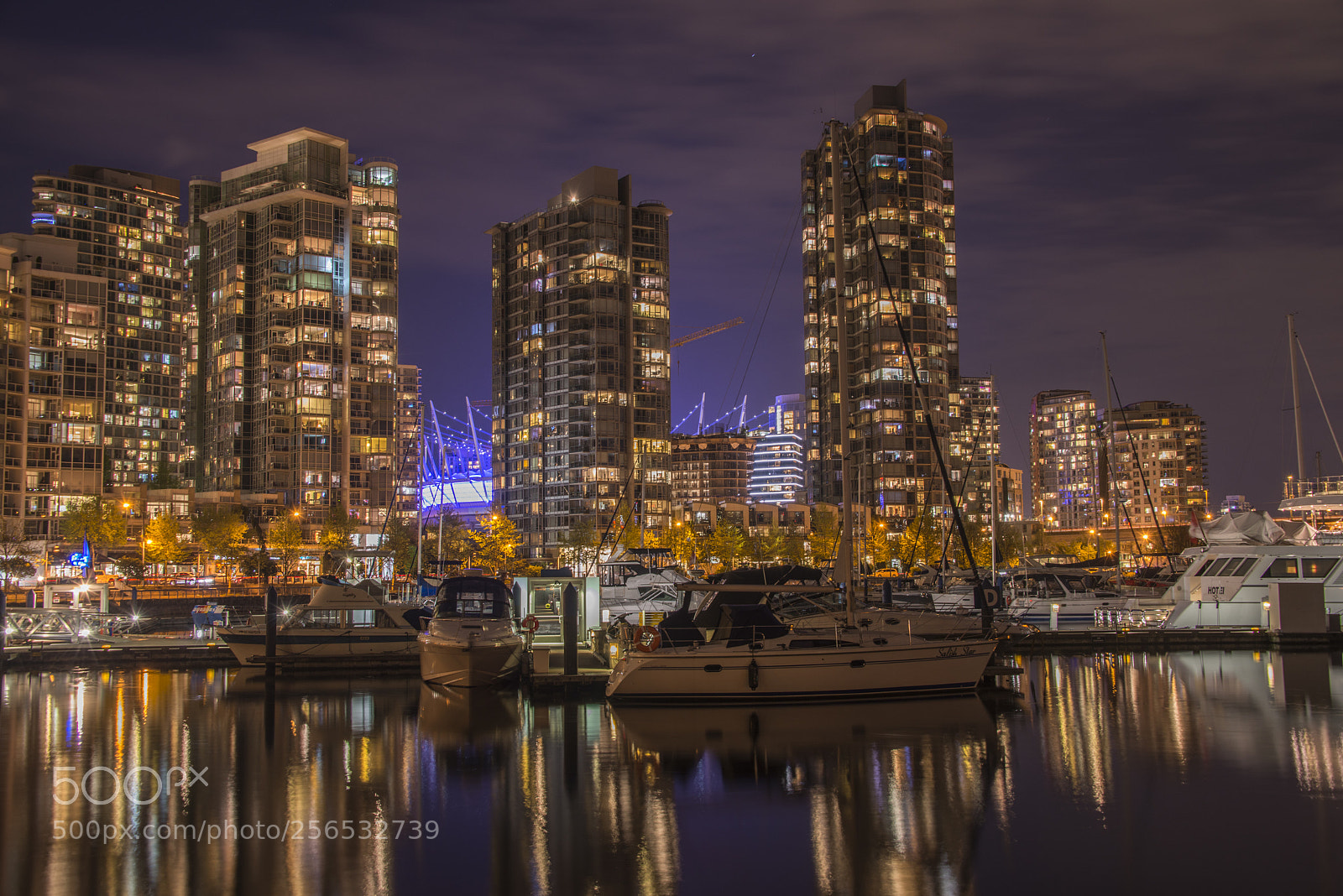 Nikon D800 sample photo. Vancouver by night photography