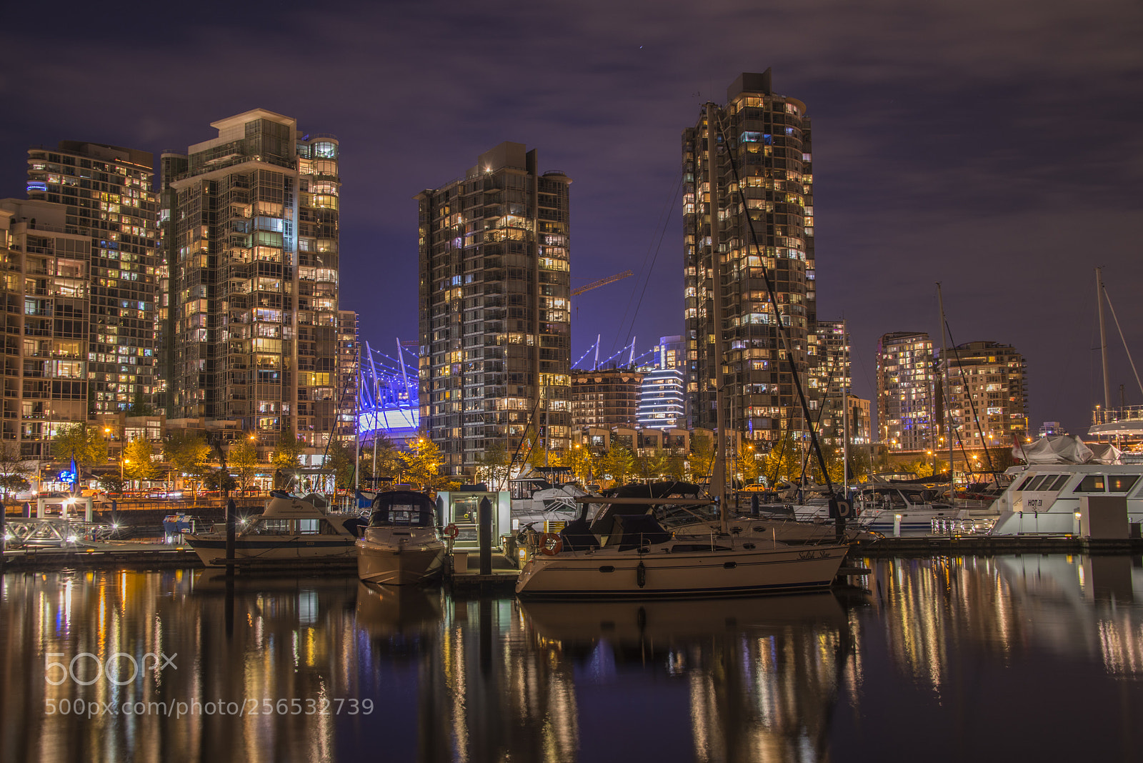 Nikon D800 sample photo. Vancouver by night photography
