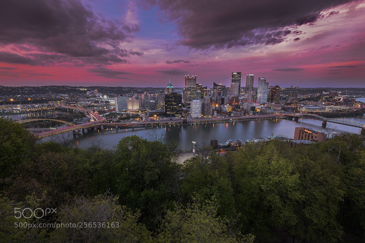 Fujifilm X-T2 sample photo. Pittsburgh sunset  photography