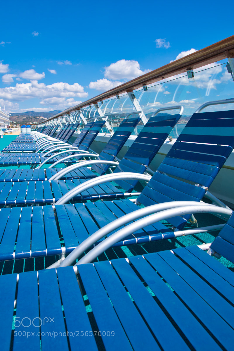 Sony a6500 sample photo. Chairs on cruiseship ready photography