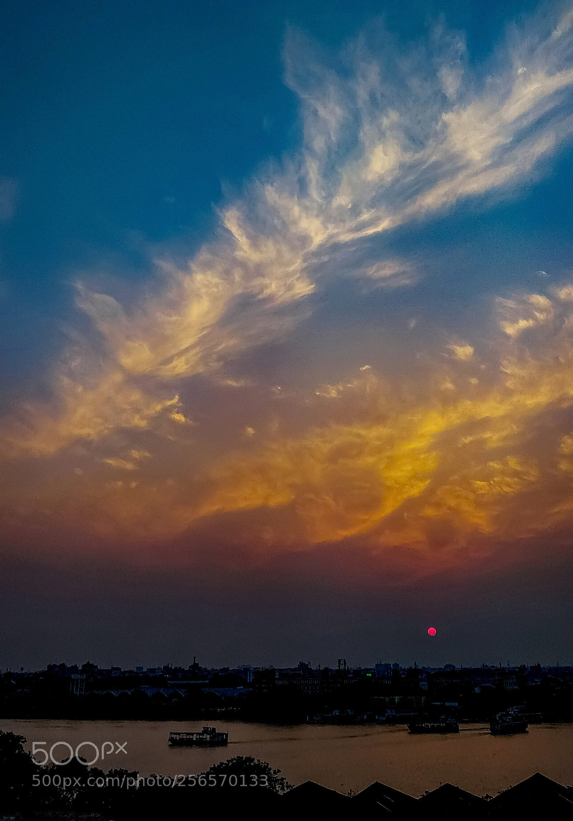 Xiaomi Redmi Note3 sample photo. Sunset on ganga river photography