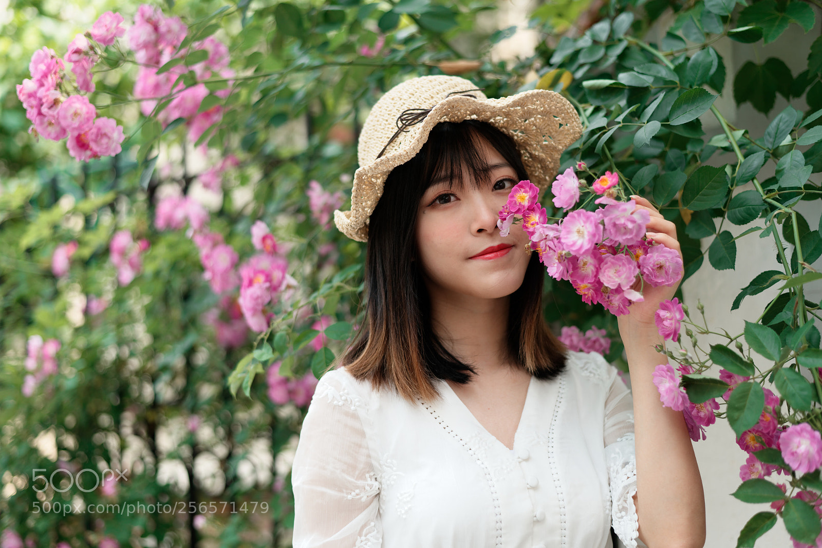 Nikon D750 + Nikon AF-S Nikkor 50mm F1.8G sample photo. Girl with rosebush photography