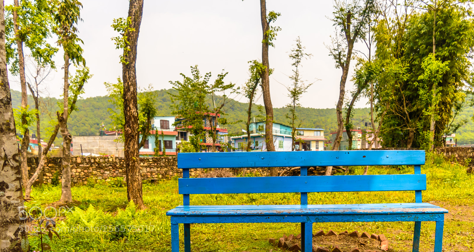 Nikon D3200 sample photo. Idyllic mountain village bench photography