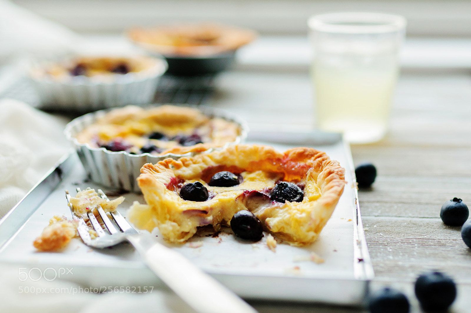 Nikon D90 sample photo. Blueberry custard tart photography