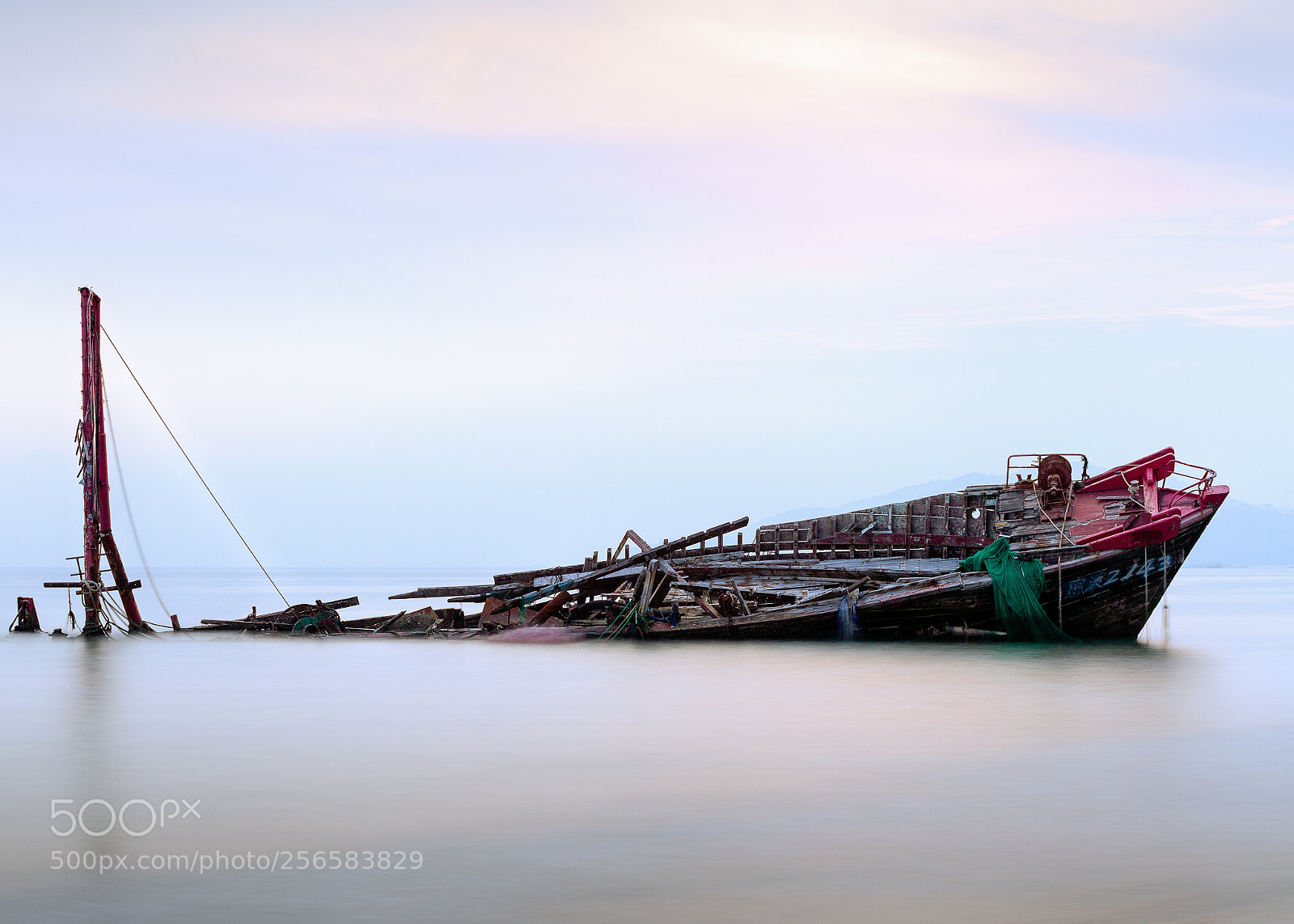 Canon EOS 5D Mark II sample photo. Sinking boat photography