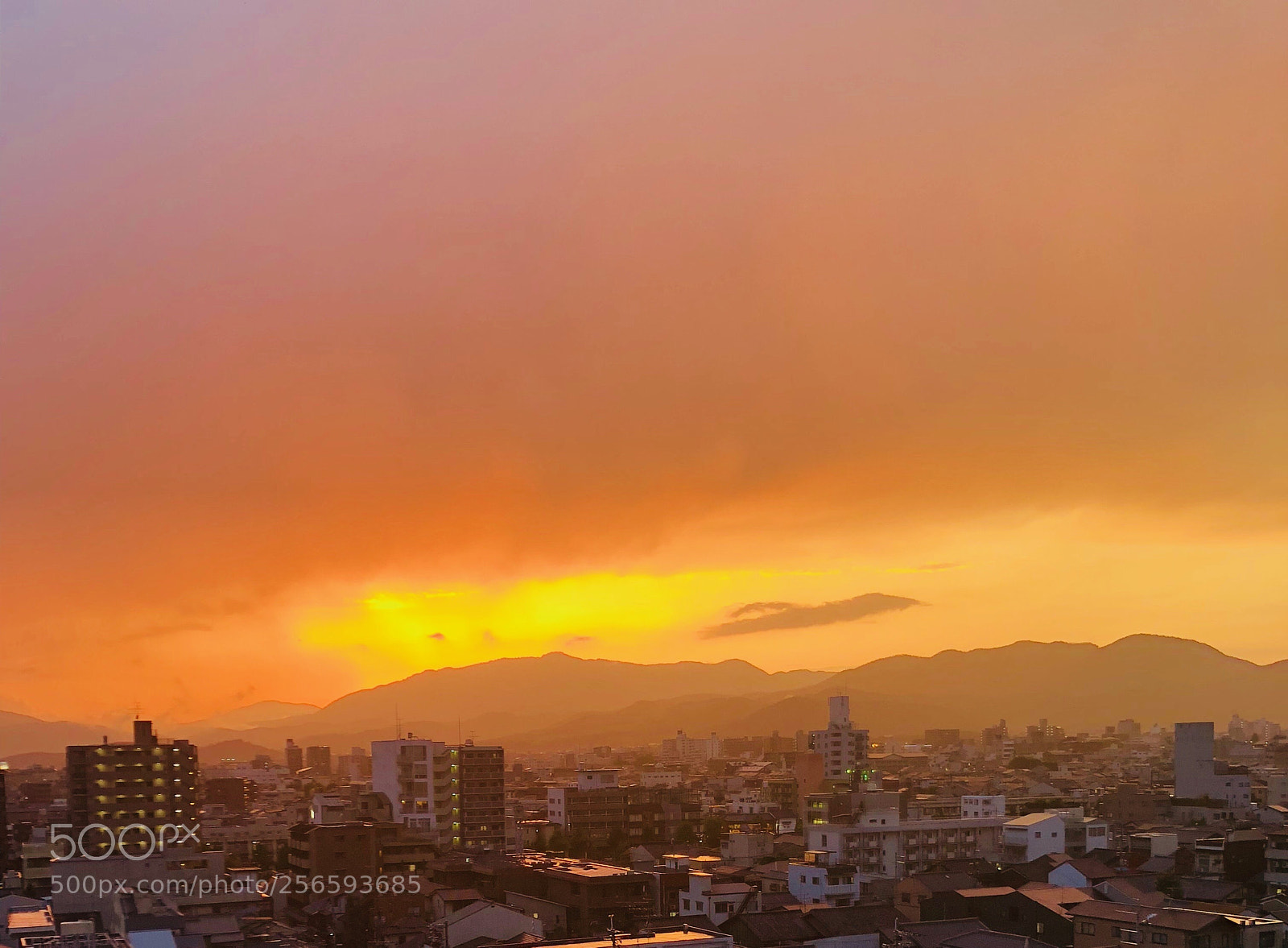 Apple iPhone X sample photo. Sky in fire photography