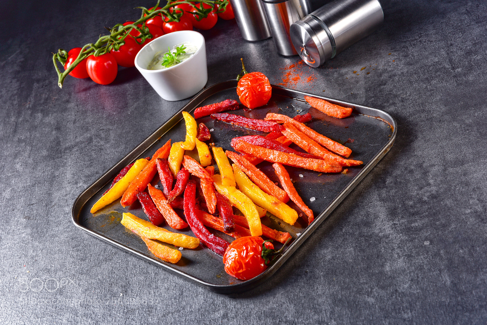 Nikon D810 sample photo. Colorful vegetable fries from photography