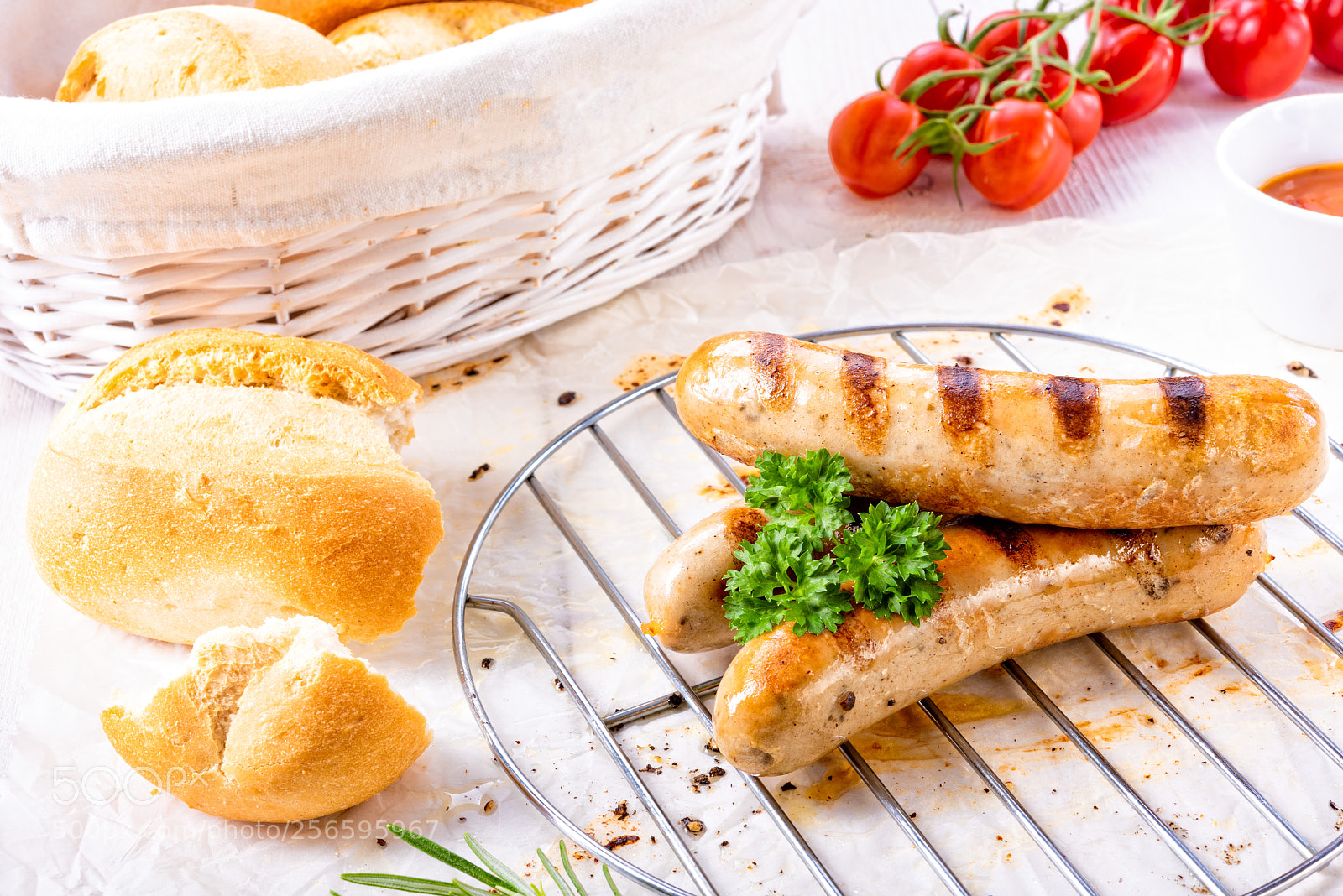 Nikon D810 sample photo. Delicious bratwurst with ketchup photography