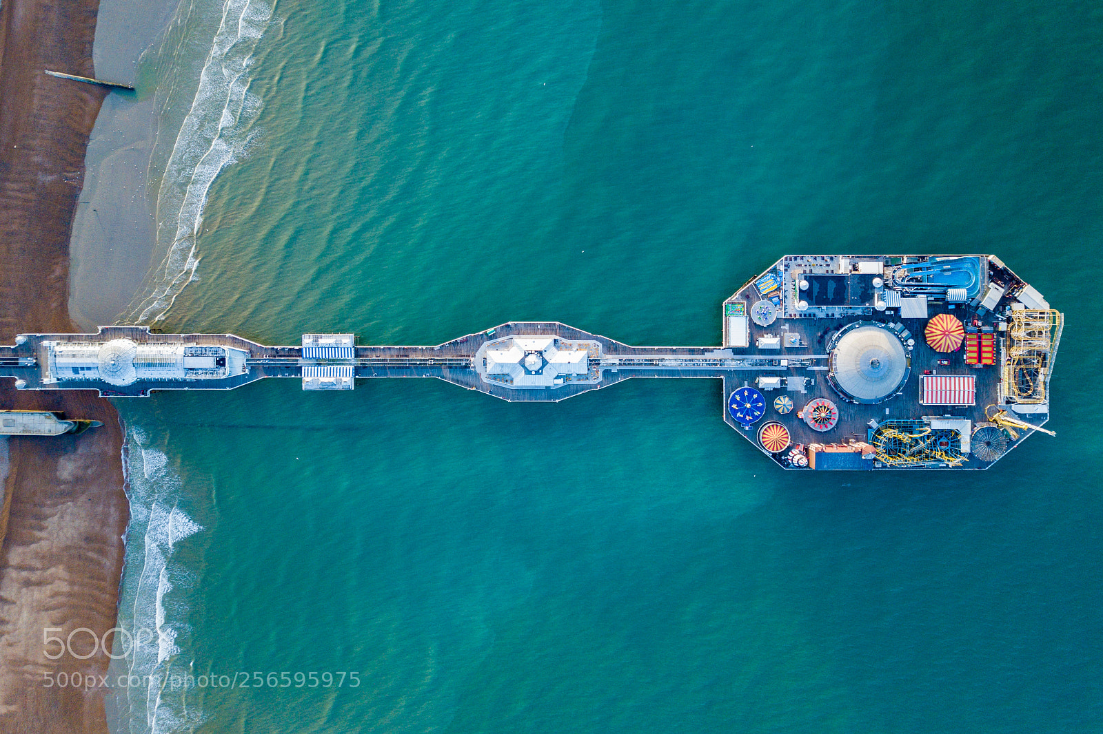 DJI FC220 sample photo. Brighton pier from above photography