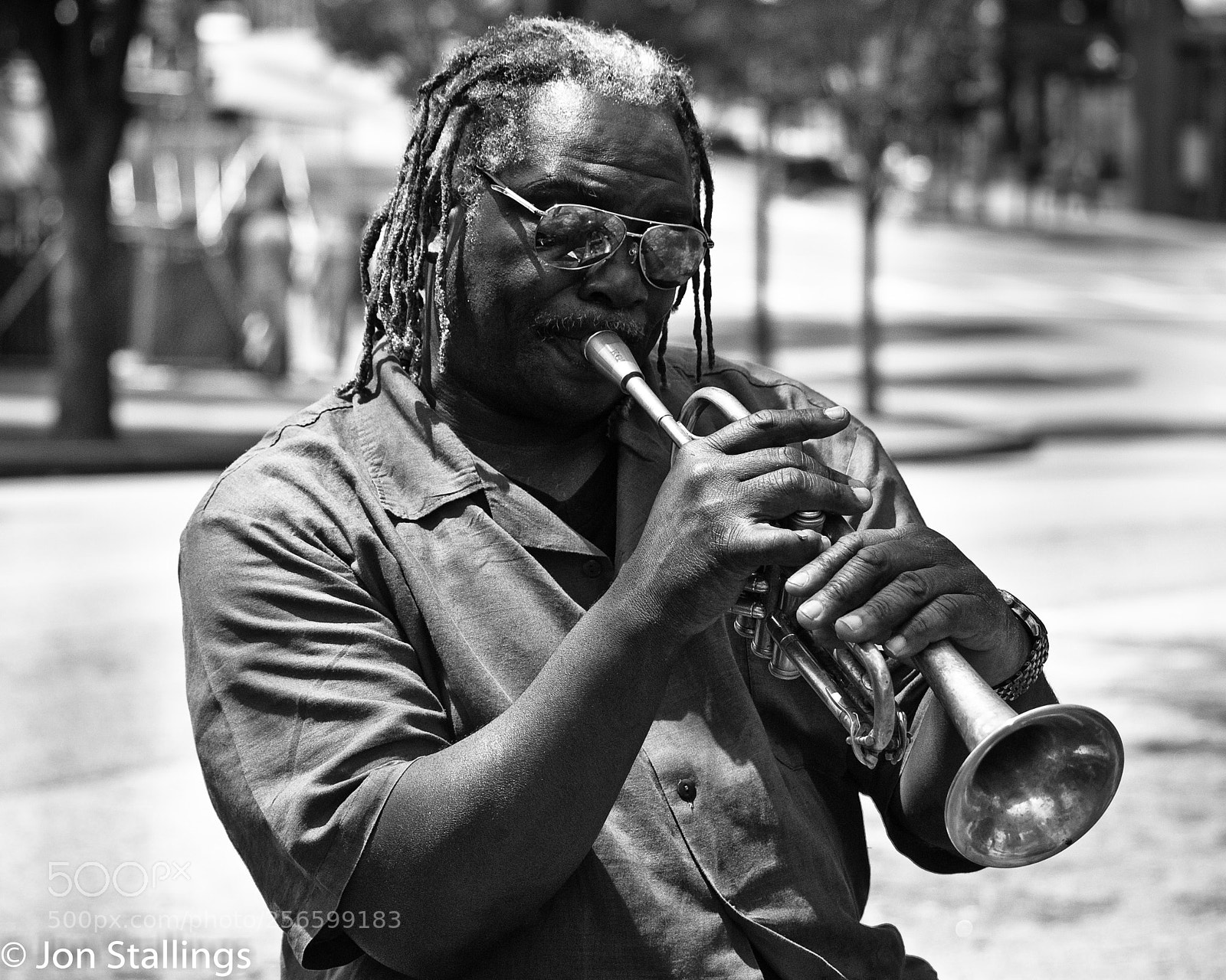 Nikon D3000 sample photo. Sidney and his trumpet photography