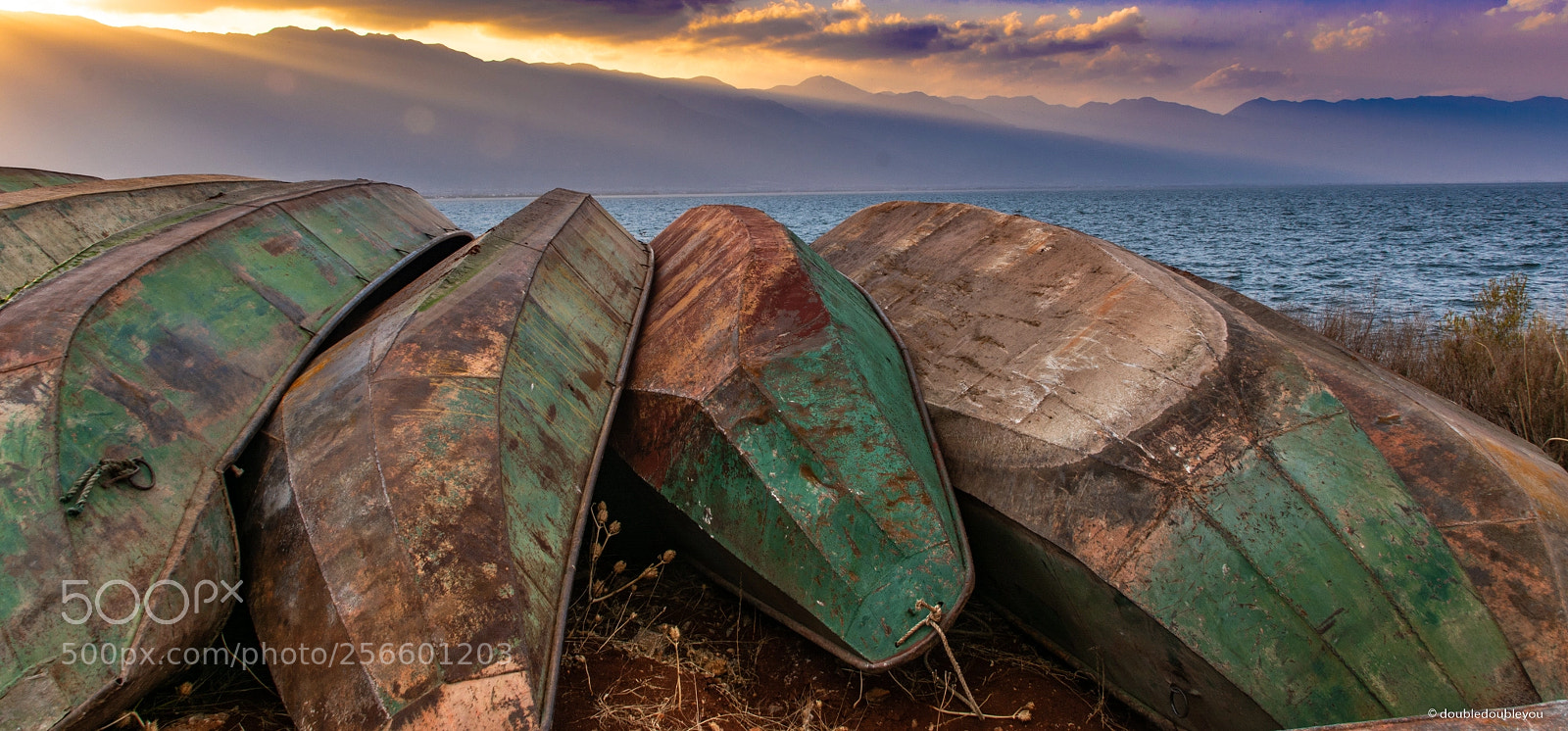 Nikon D7100 sample photo. Boats at lugu lake photography