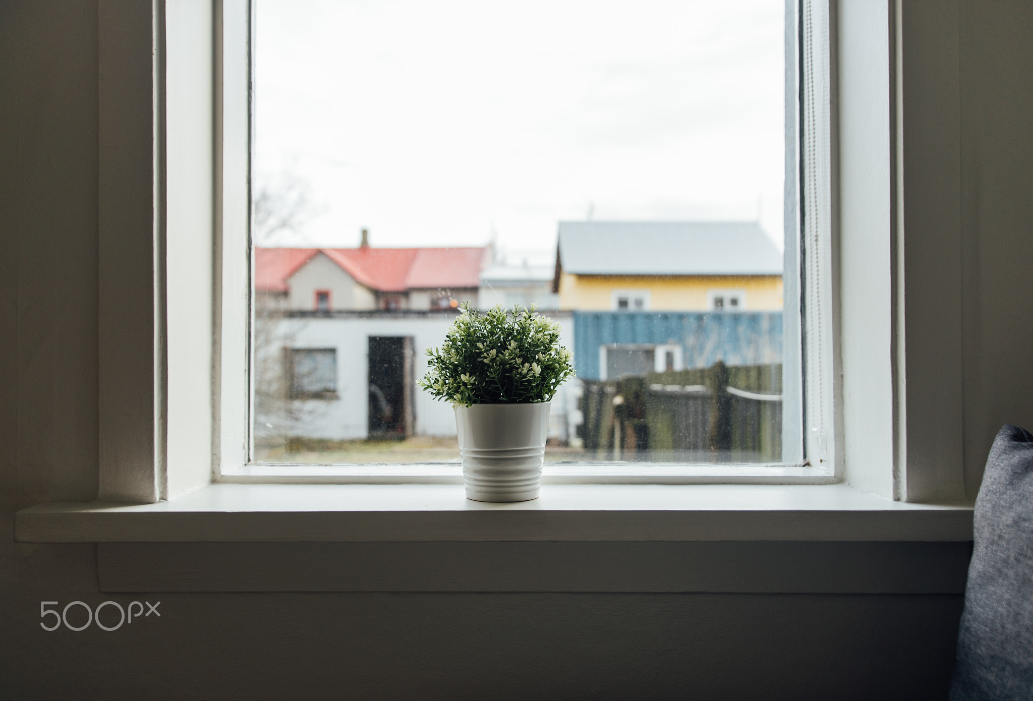 Icelandic details in front of the window, home interior in Icela