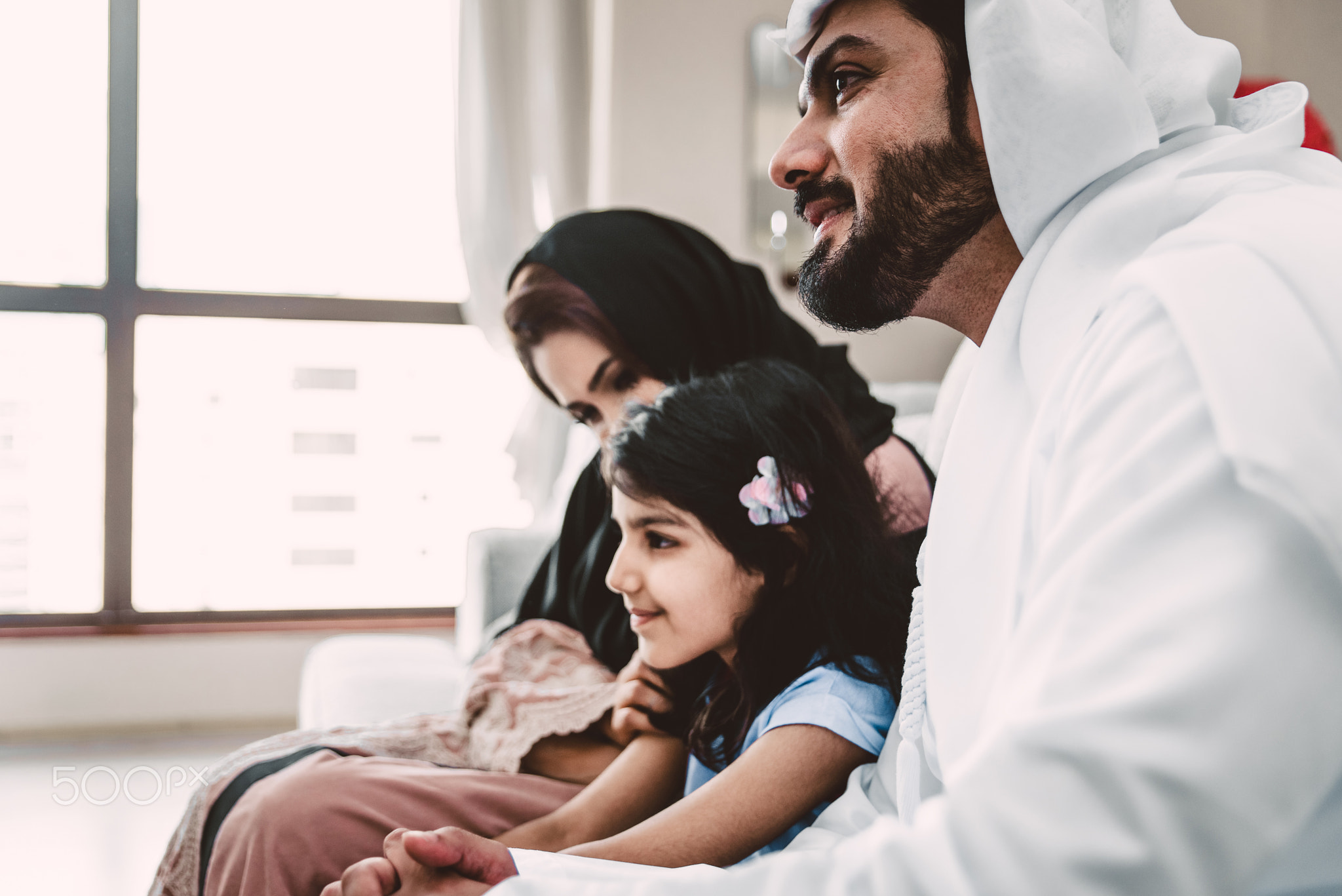 Arabic happy family lifestyle moments at home