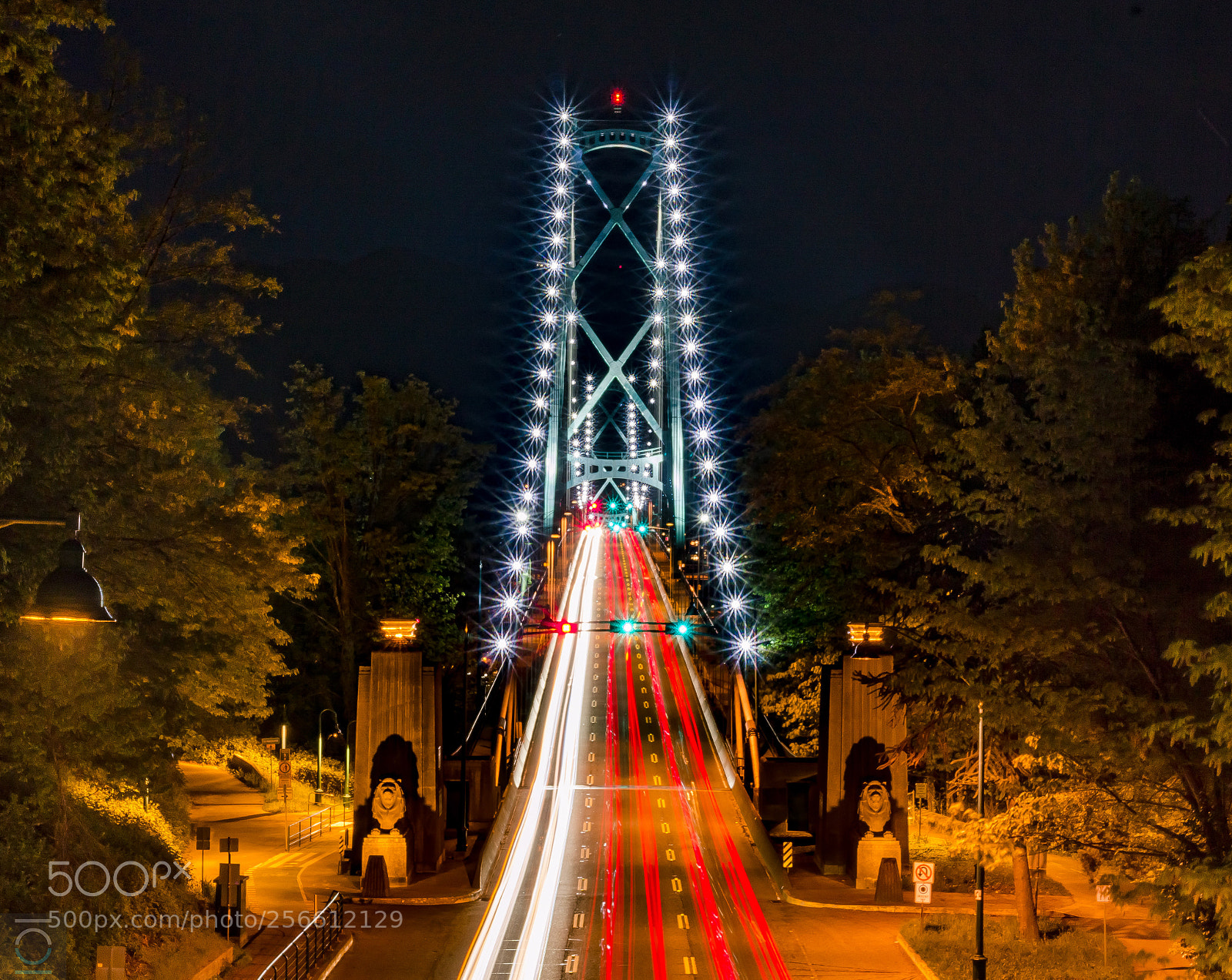 Sony a6000 sample photo. Lions gate light trails photography