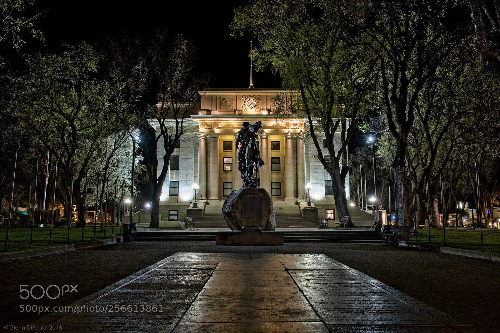 Fujifilm X-T2 sample photo. Courthouse night prescott arizona photography