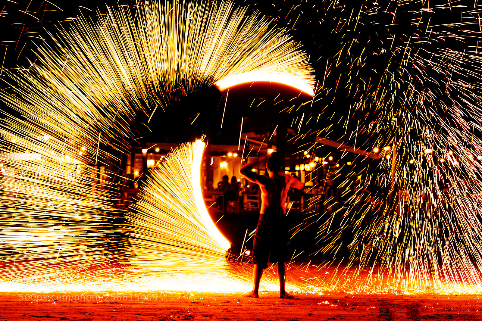 Canon EOS 5D Mark IV sample photo. Fire dance on beach photography