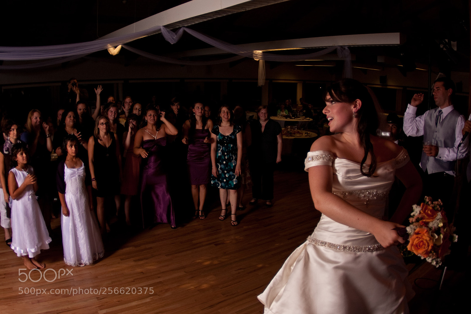 Canon EOS 40D sample photo. Bouquet toss photography