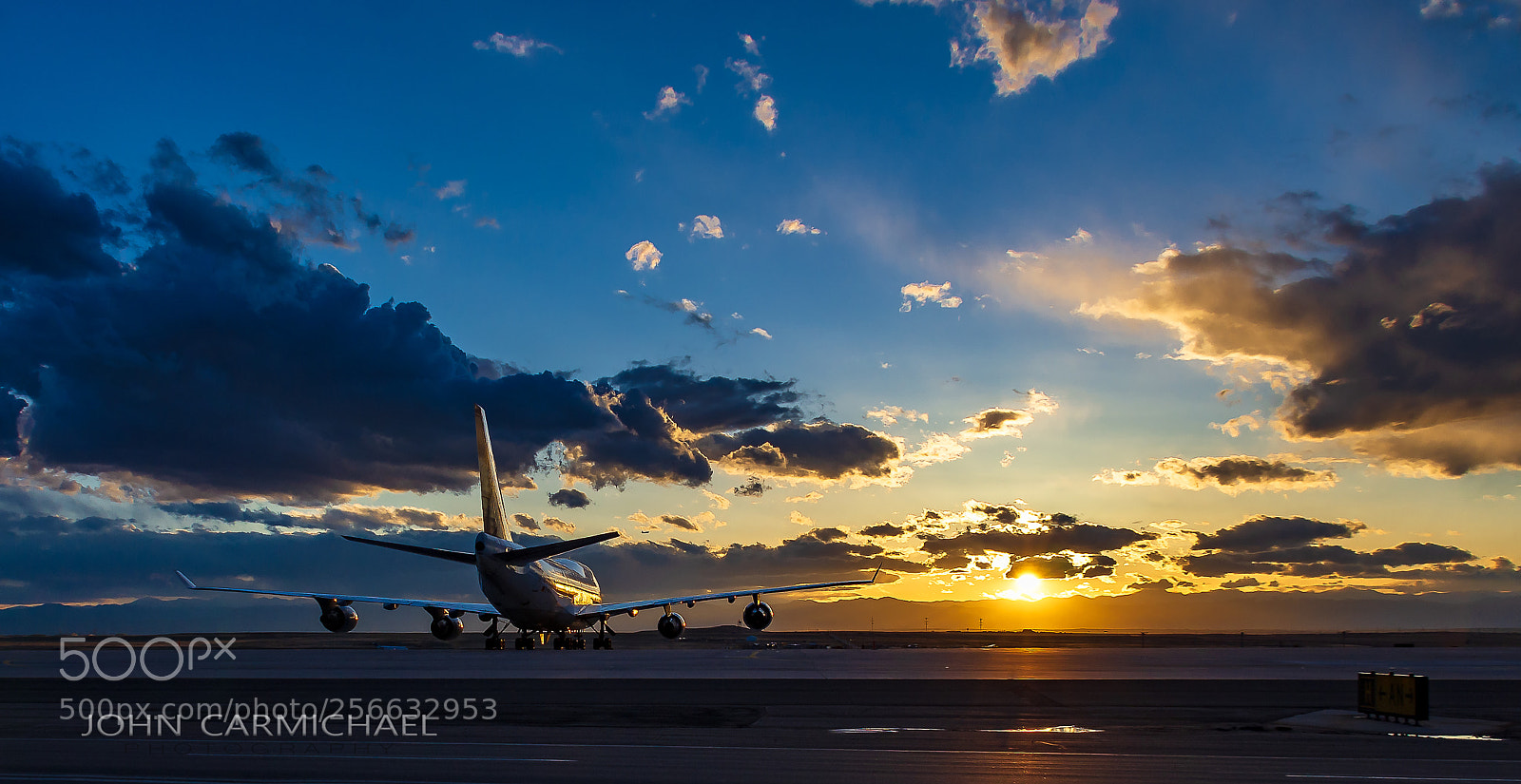 Nikon D7000 sample photo. Lone 747 sunset photography