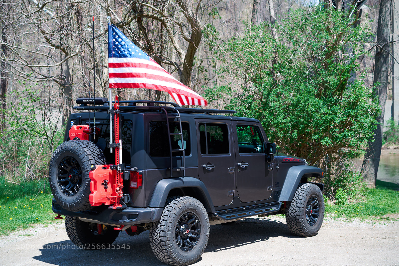 Sony a7R II sample photo. Jeep u s flag photography