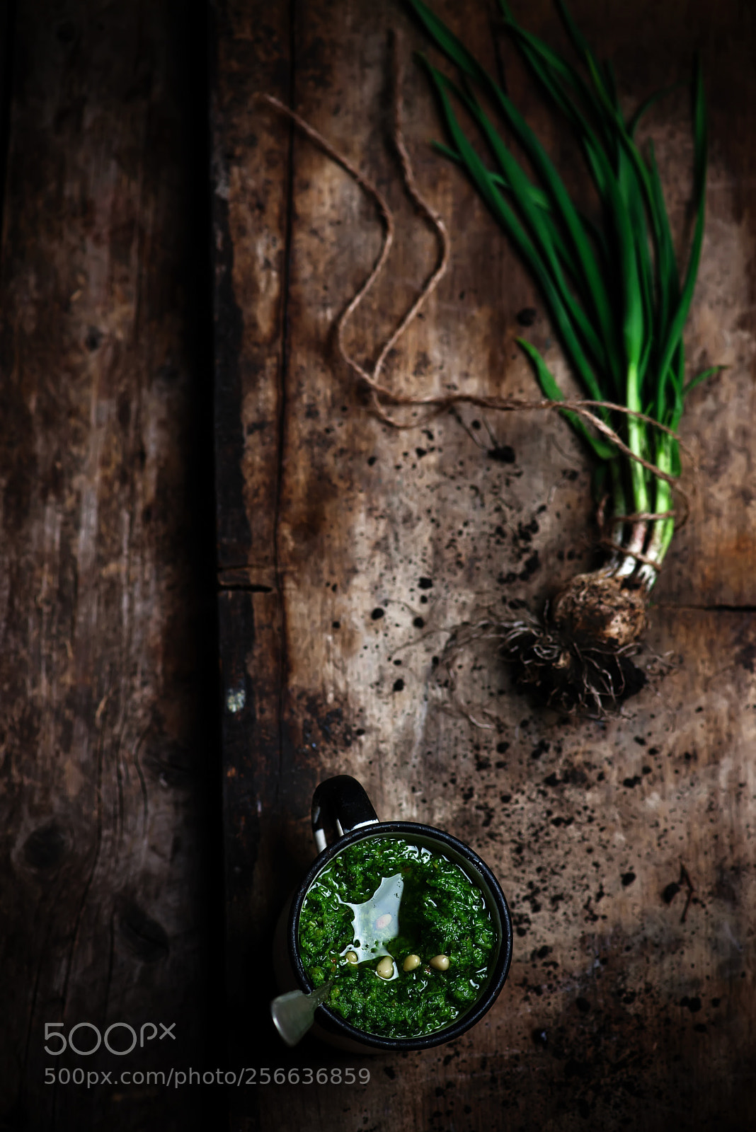 Nikon D610 sample photo. Green garlic pesto .style photography