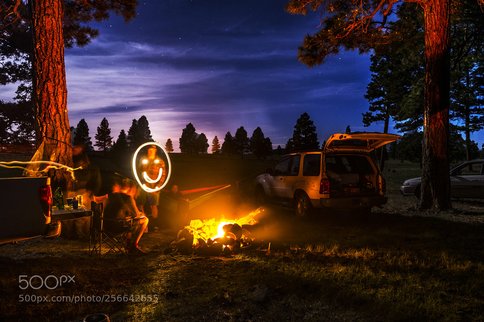 Sony a7 sample photo. Happy campfire photography