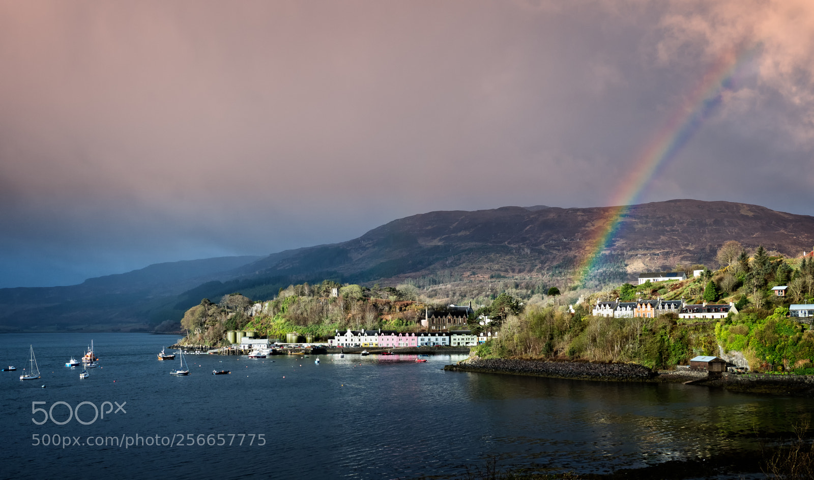 Olympus OM-D E-M1 Mark II sample photo. Portree rainbow photography