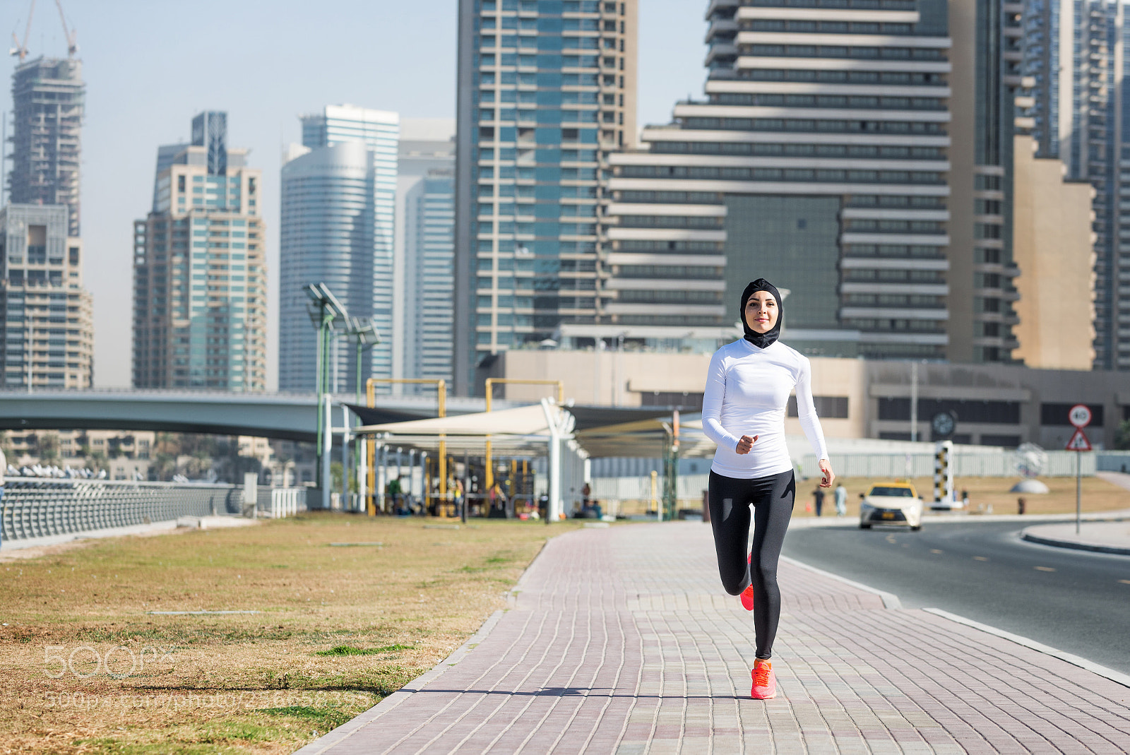 Nikon D610 sample photo. Arabian woman training outdoors photography