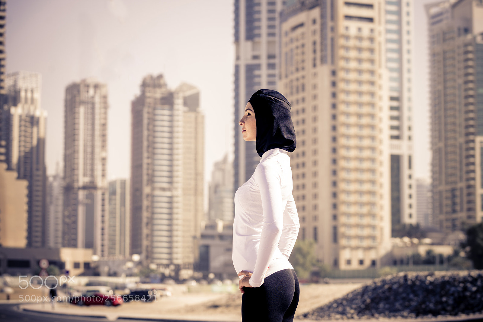 Nikon D610 sample photo. Arabian woman training outdoors photography