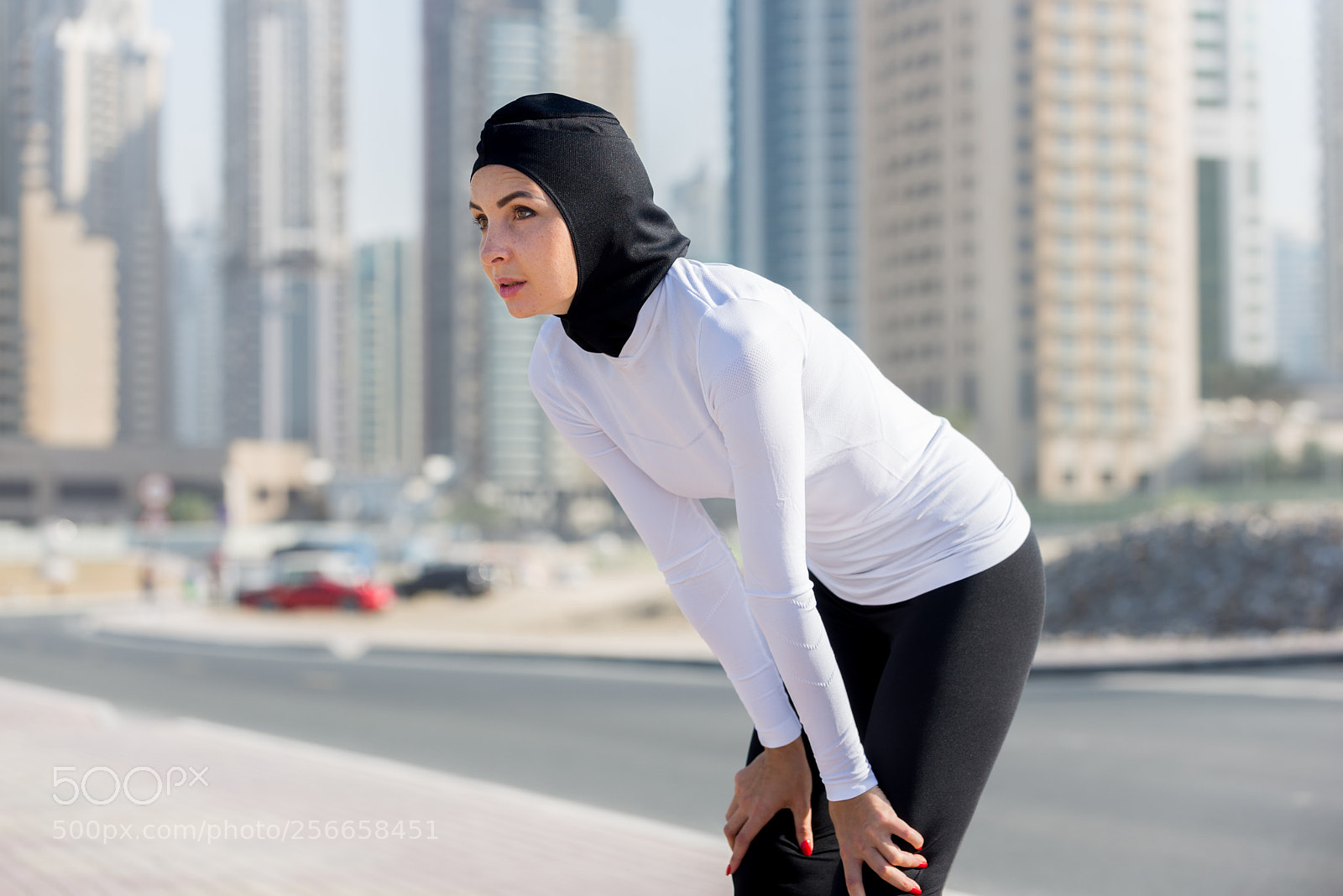 Nikon D610 sample photo. Arabian woman training outdoors photography