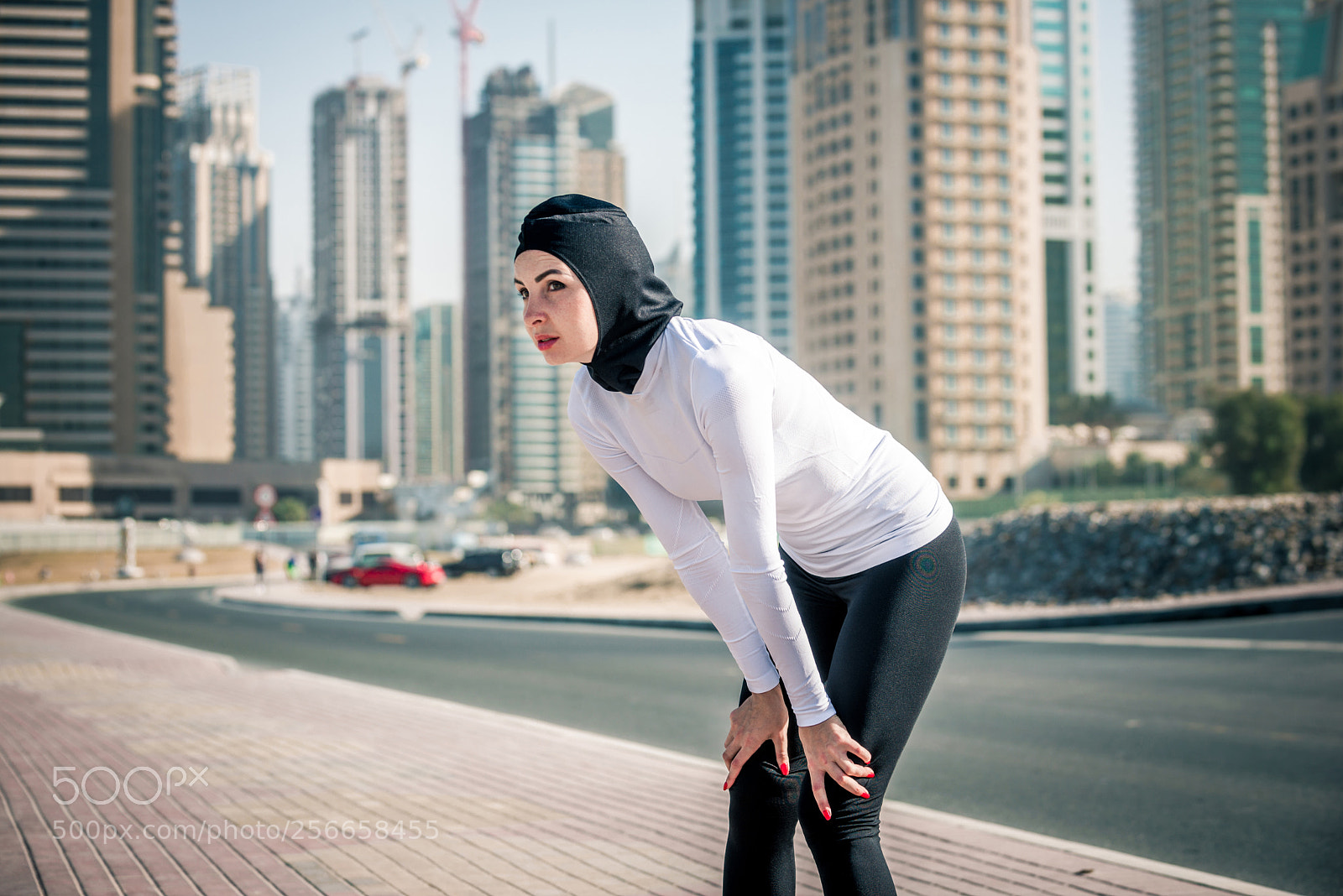 Nikon D610 sample photo. Arabian woman training outdoors photography