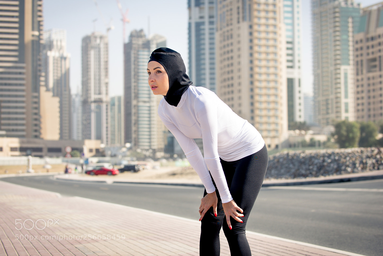 Nikon D610 sample photo. Arabian woman training outdoors photography