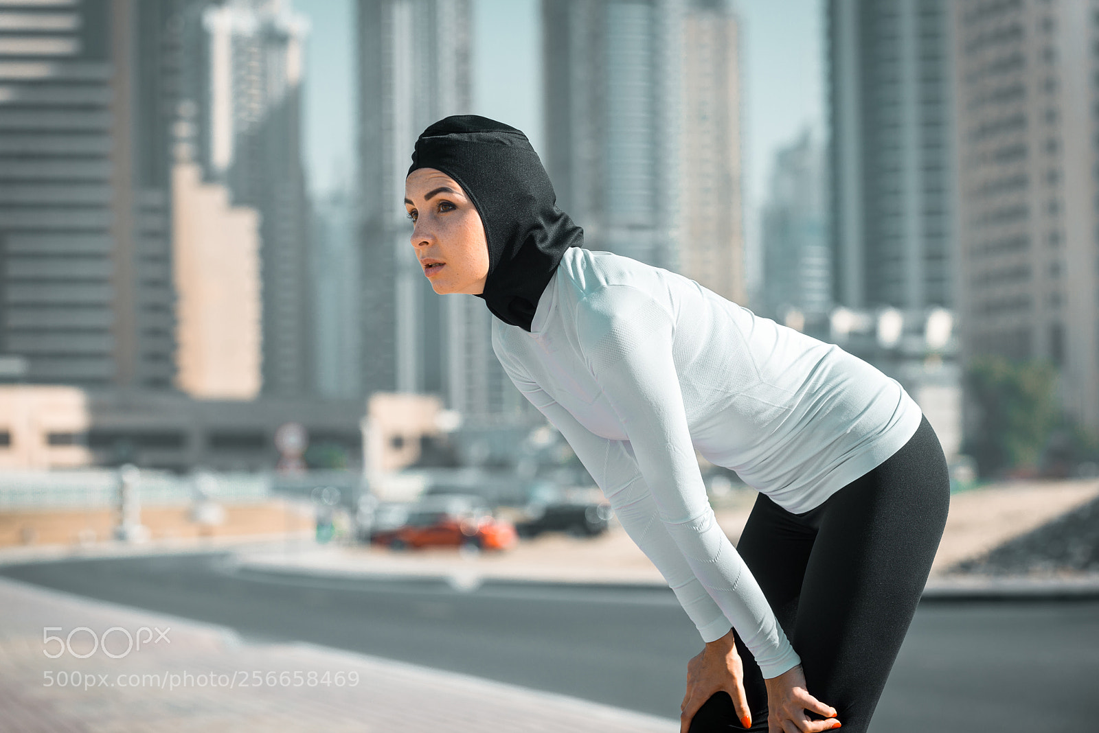 Nikon D610 sample photo. Arabian woman training outdoors photography