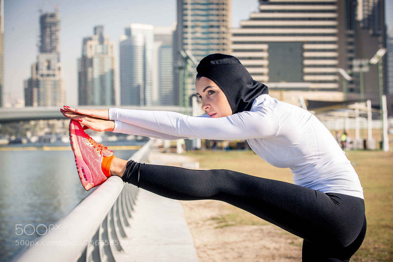 Nikon D610 sample photo. Arabian woman training outdoors photography