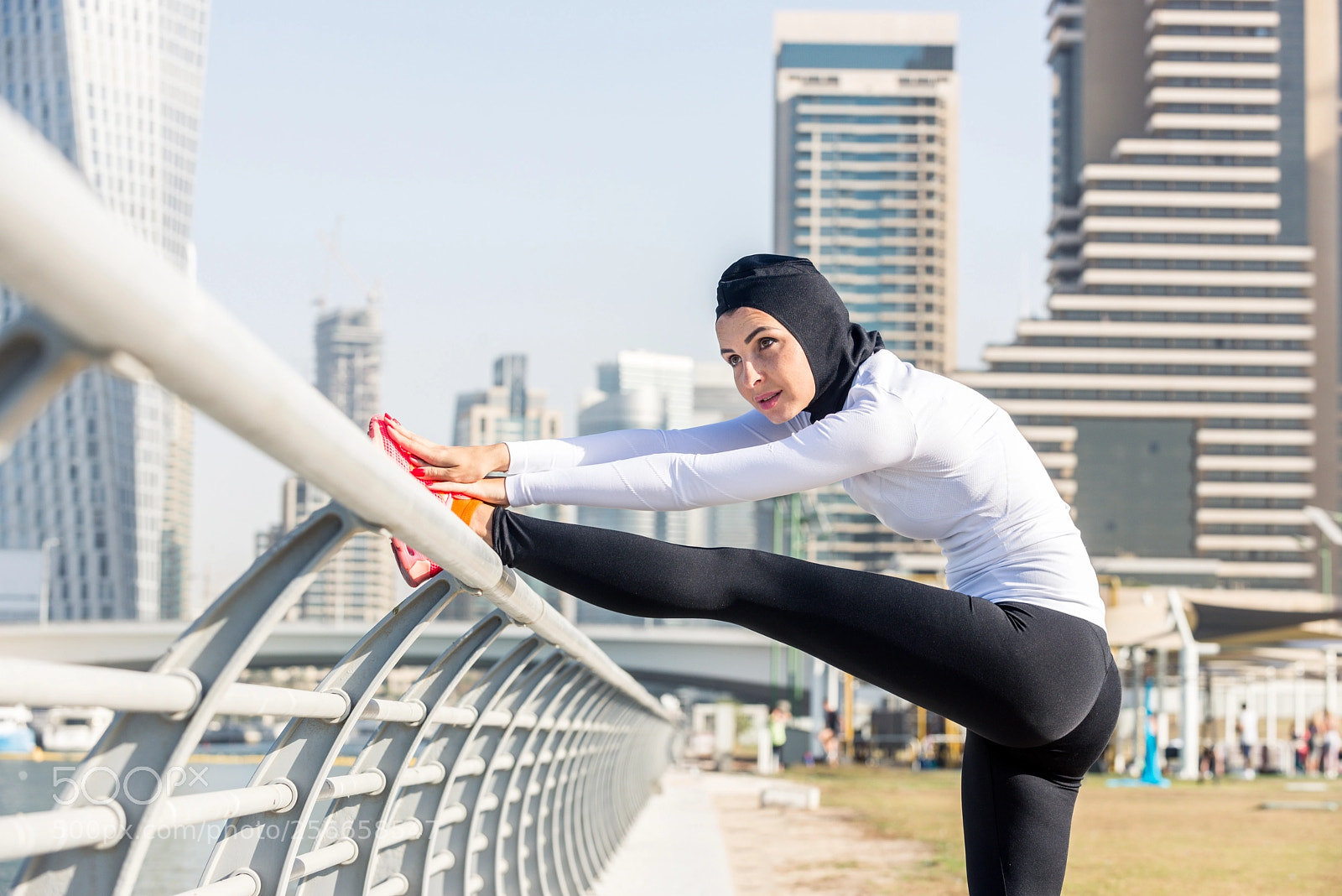 Nikon D610 sample photo. Arabian woman training outdoors photography
