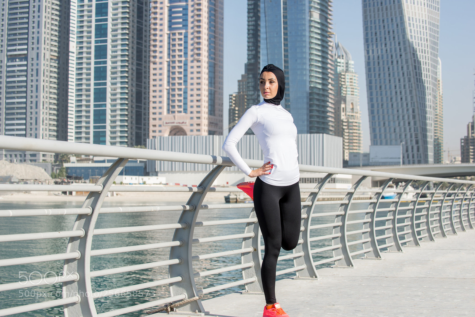 Nikon D610 sample photo. Arabian woman training outdoors photography