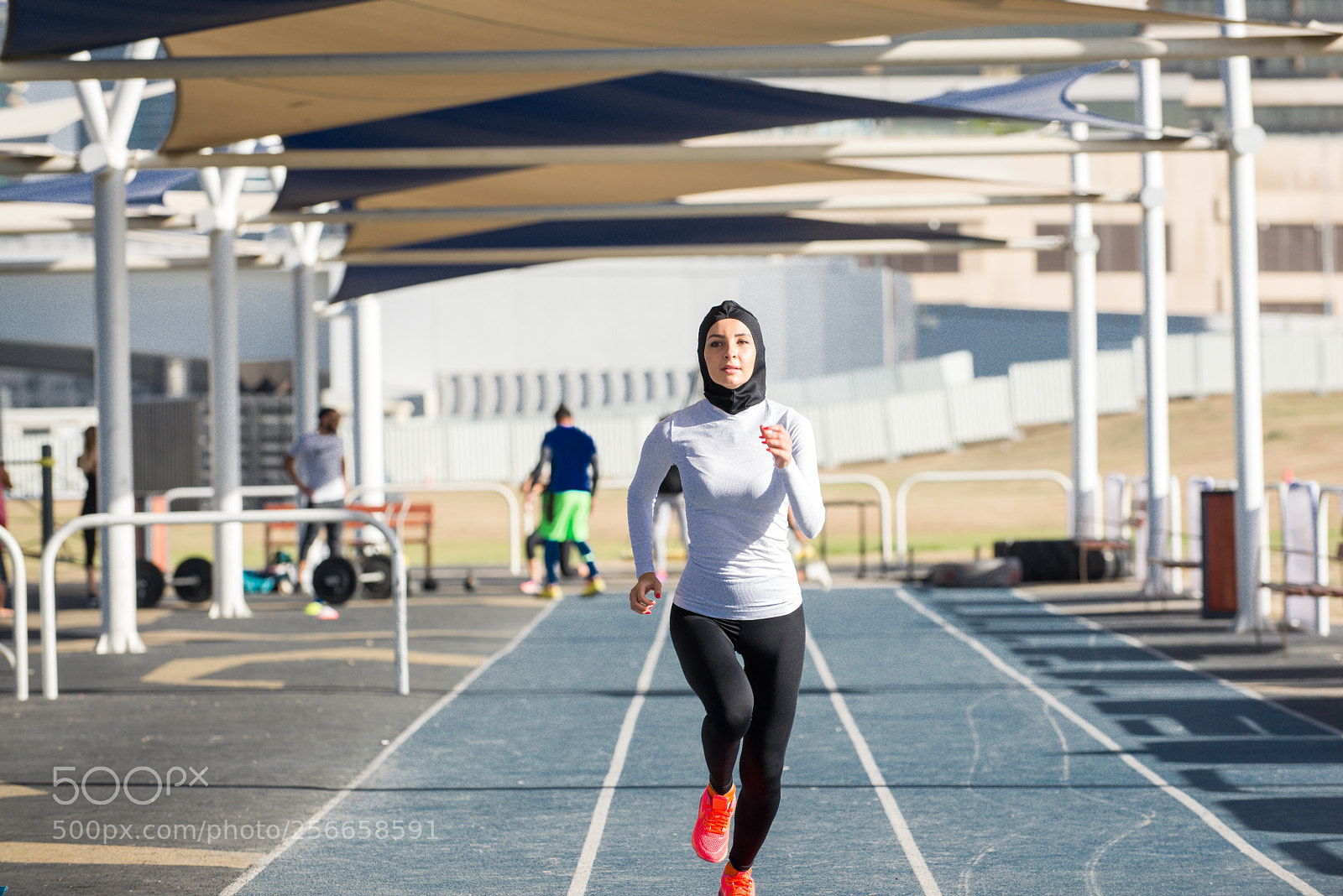 Nikon D610 sample photo. Arabian woman training outdoors photography