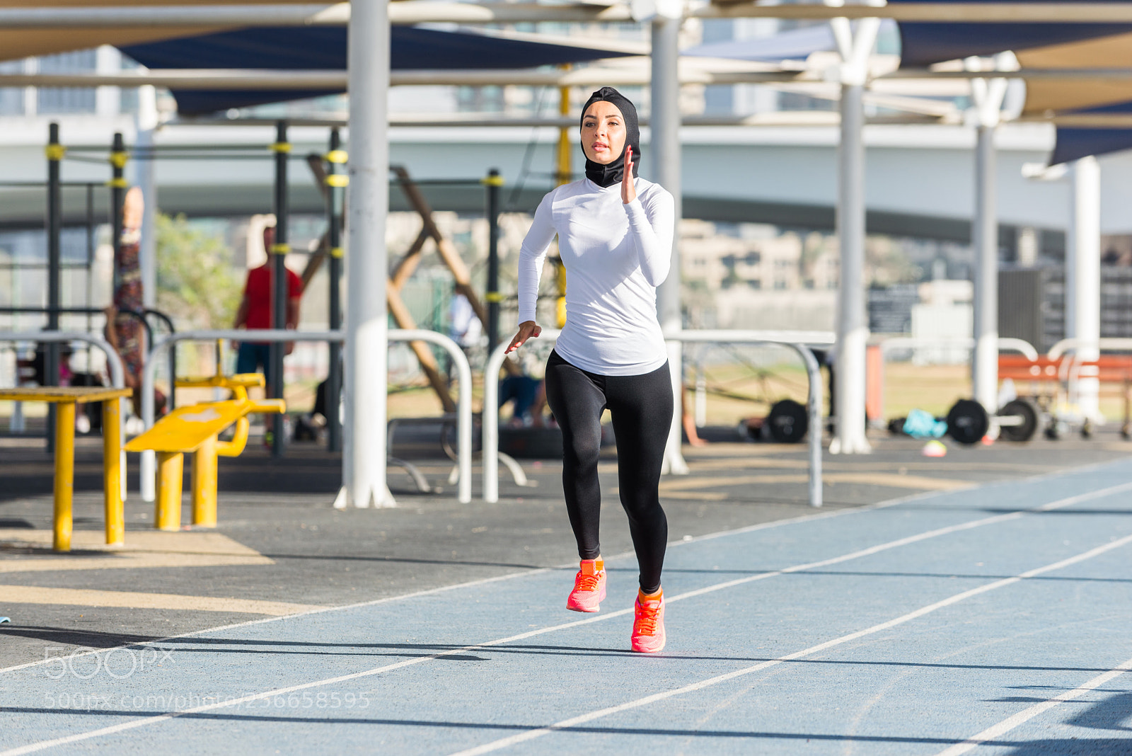 Nikon D610 sample photo. Arabian woman training outdoors photography